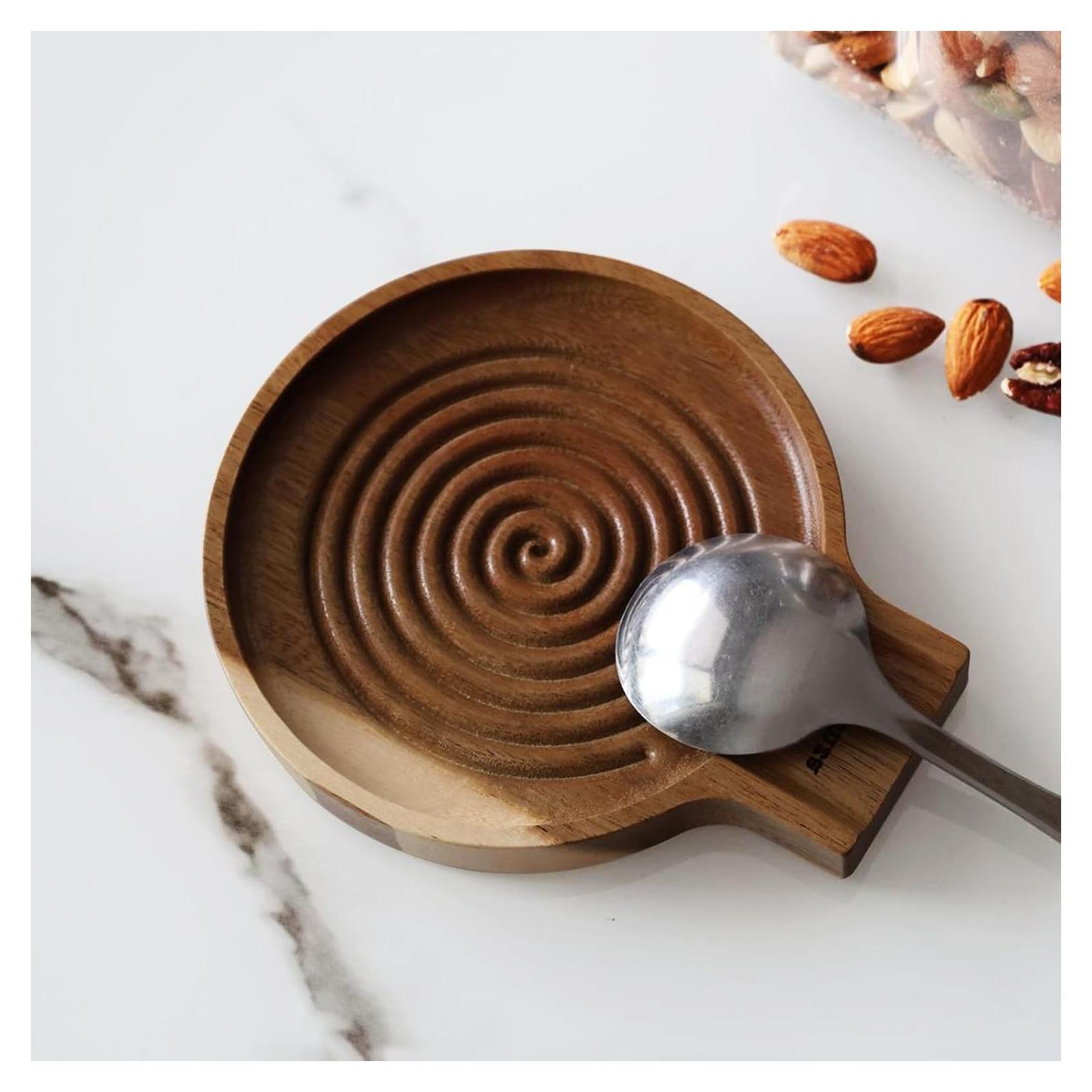 Soporte para Cuchara de Acacia Prylenza 15.5x13cm Antideslizante