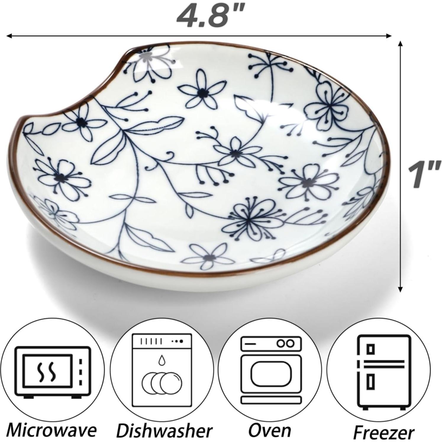 Juego de 8 Soportes para Cucharas de Cerámica Tlence 12.2 cm