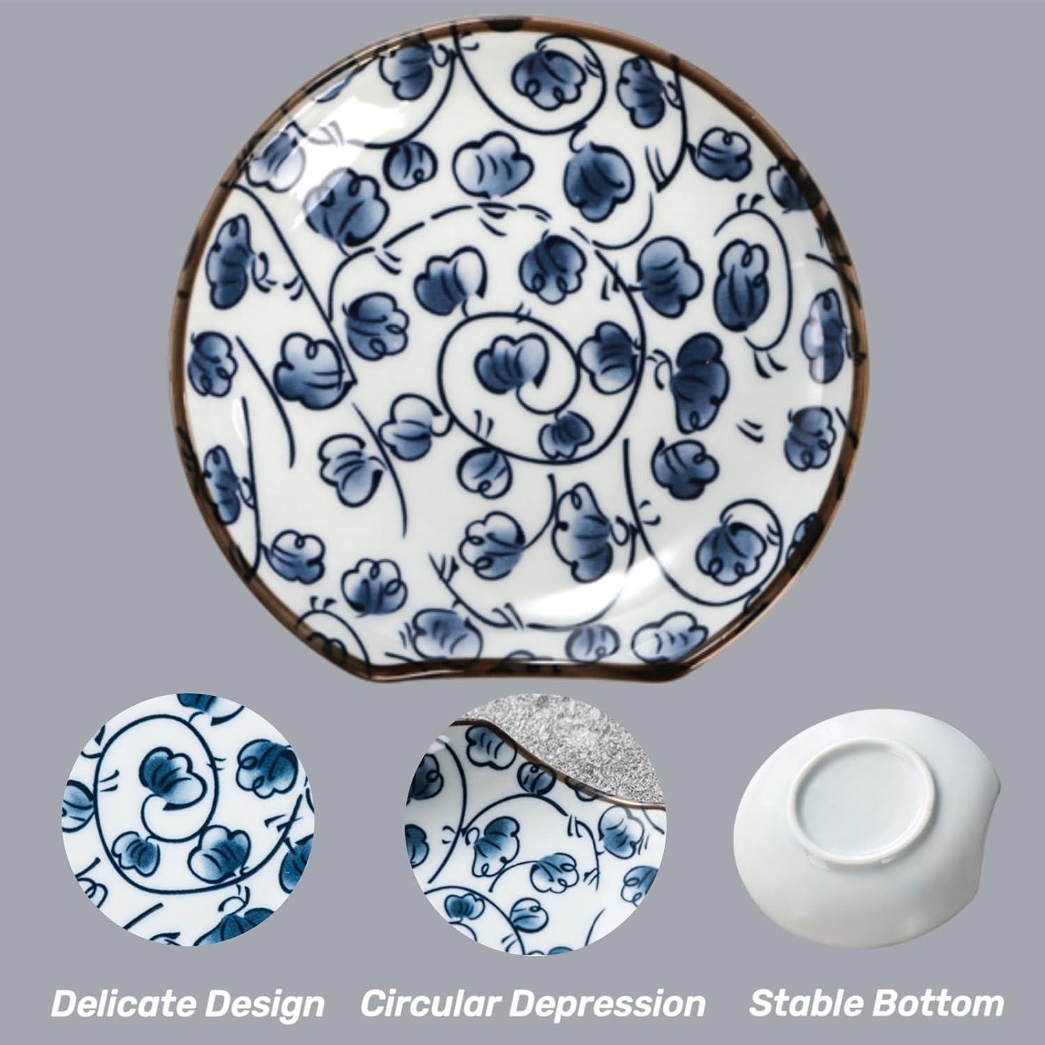 Juego de 8 Soportes para Cucharas de Cerámica Tlence 12.2 cm