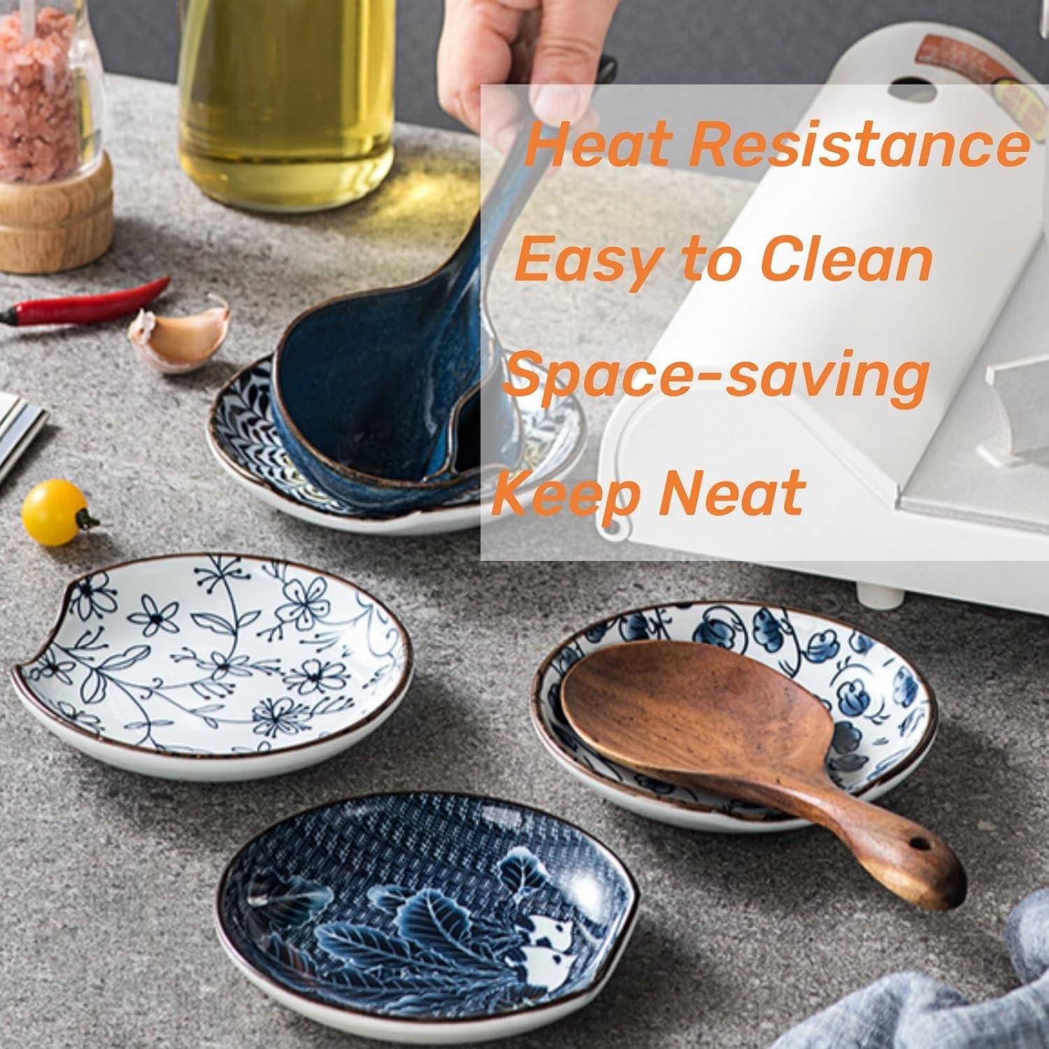 Juego de 8 Soportes para Cucharas de Cerámica Tlence 12.2 cm