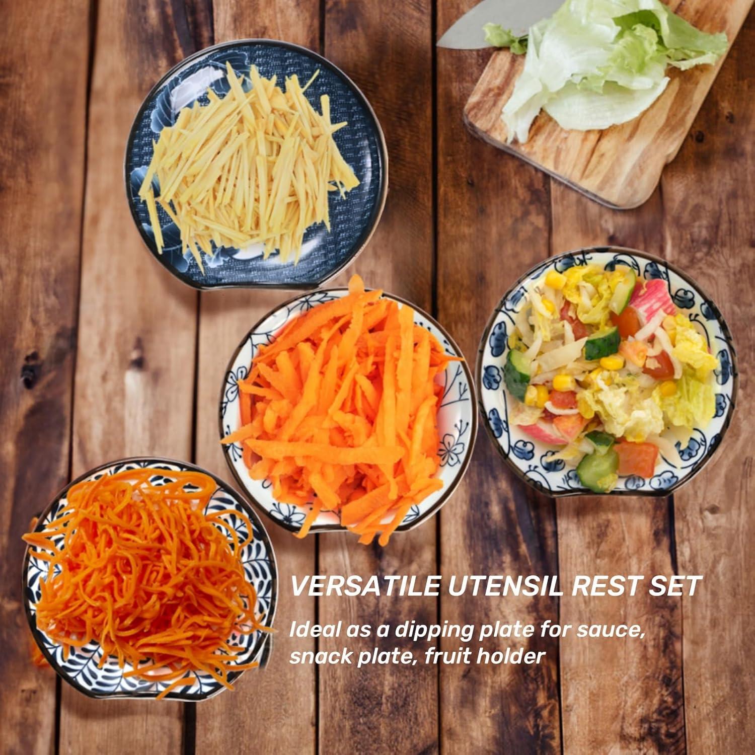 Juego de 8 Soportes para Cucharas de Cerámica Tlence 12.2 cm