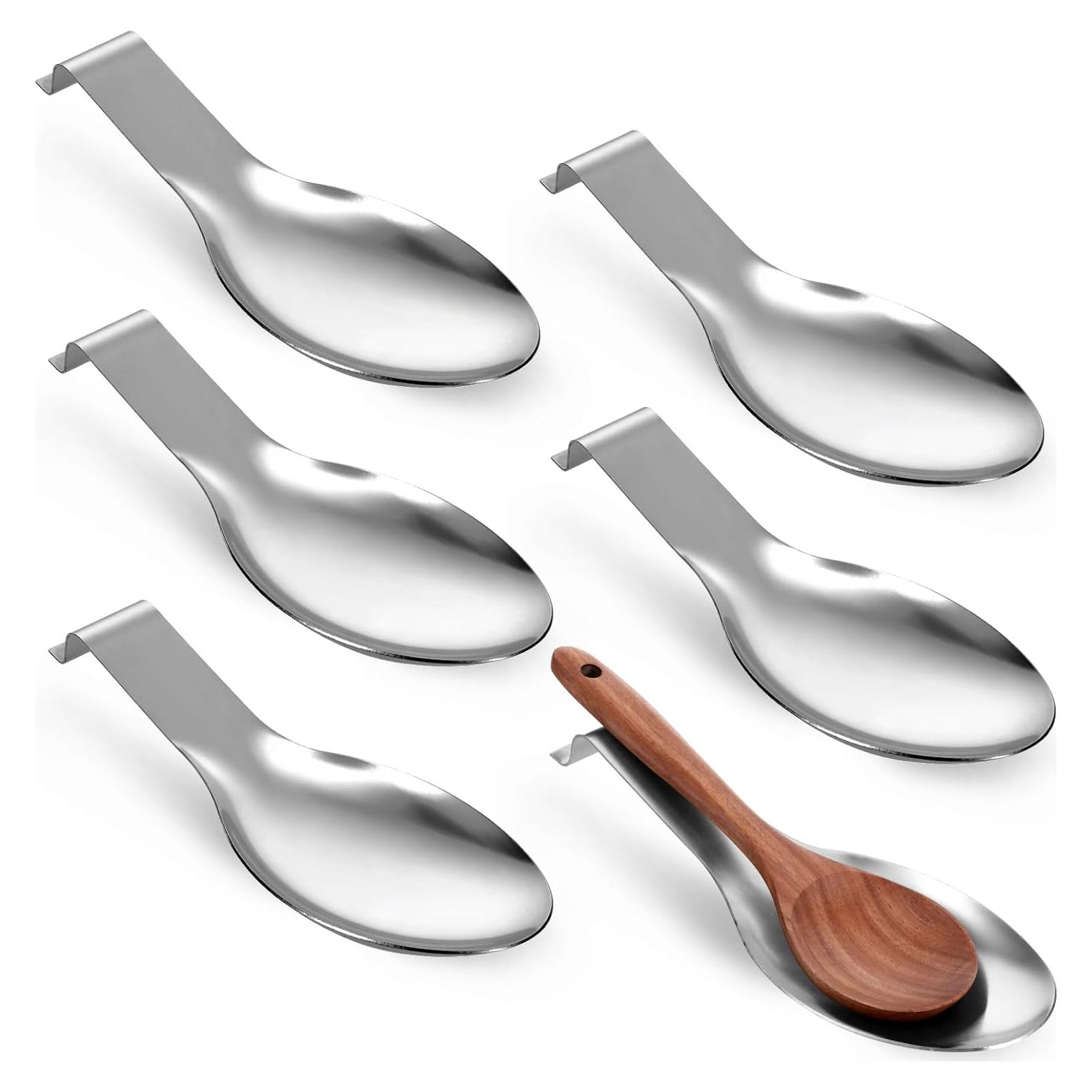 Soporte para Cucharas de Acero Inoxidable SynHHergyx - 6 Pcs