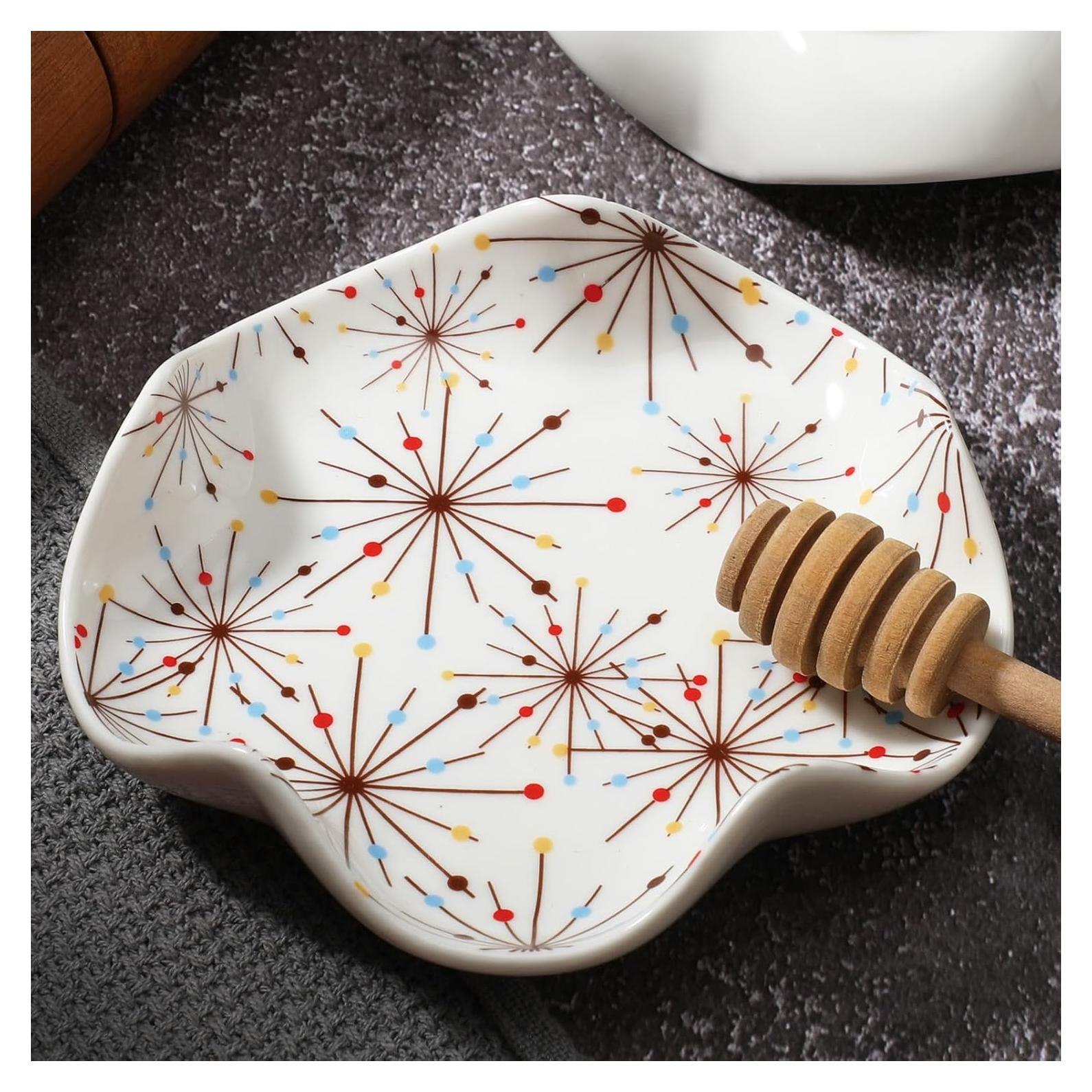 Soporte para Cucharas de Cerámica Honeydak 13.21 cm Amarillo