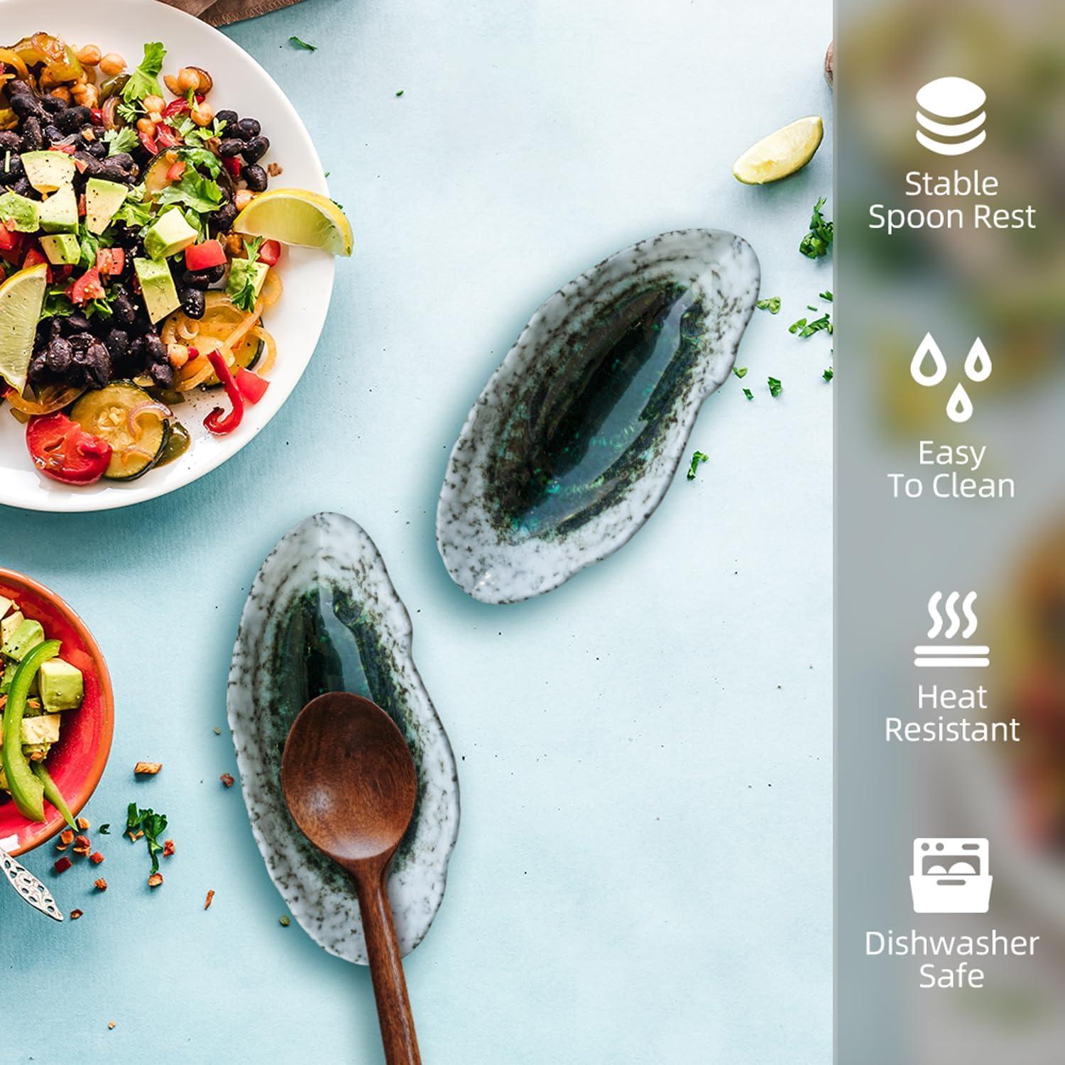 Reposapucheros Cerámico Grande QIZUN en Forma de Concha Plata