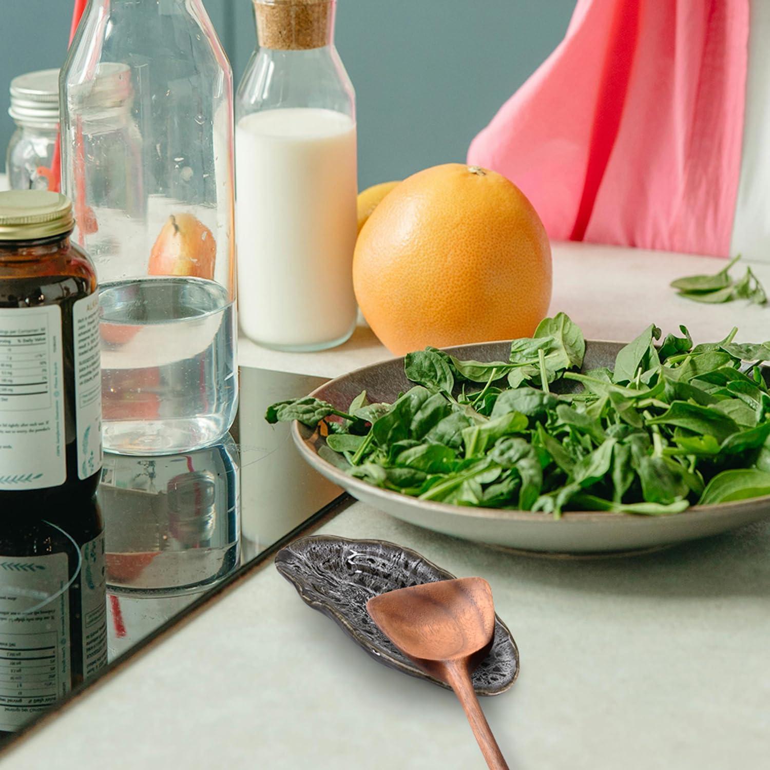 Reposapucheros Cerámico Grande QIZUN en Forma de Concha Plata