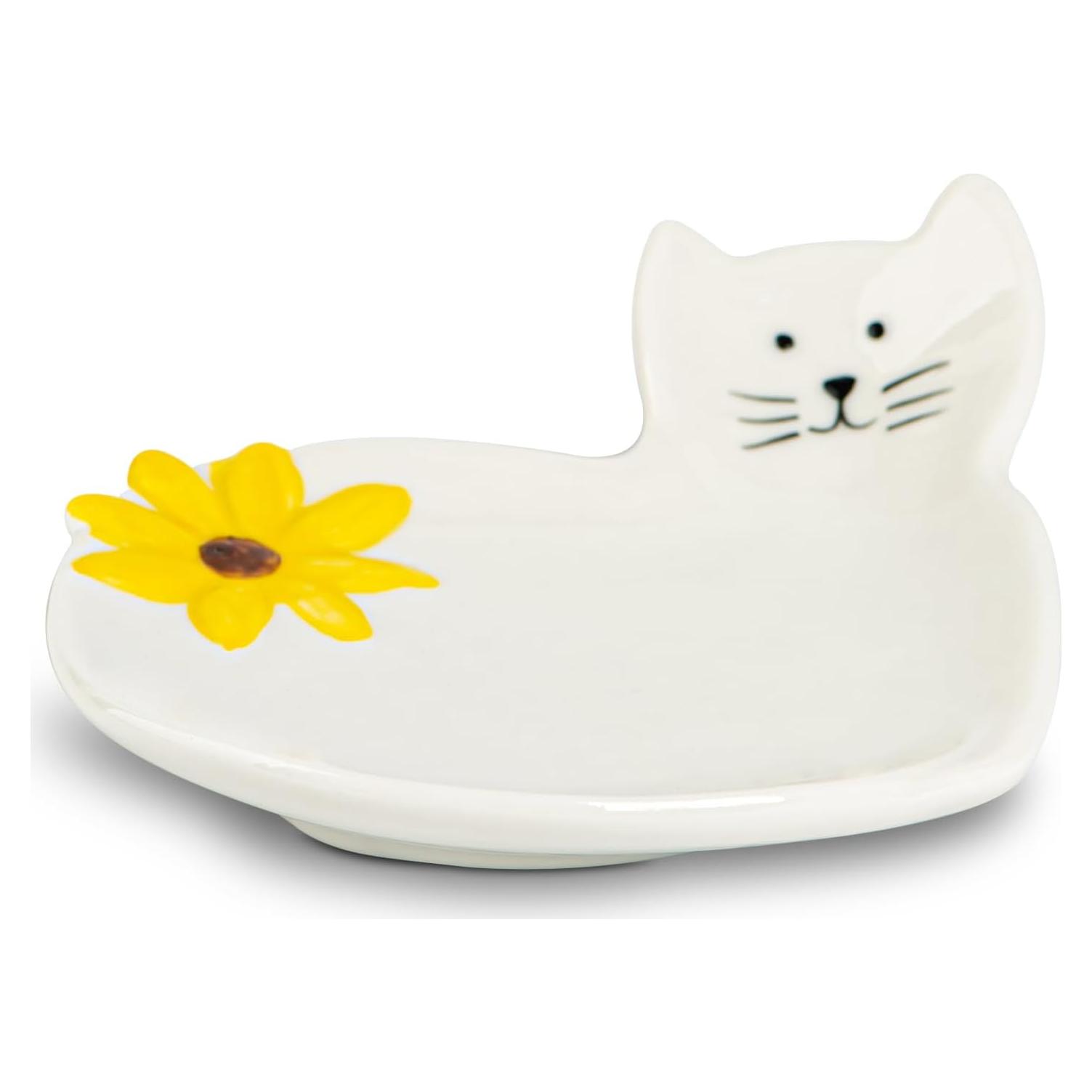 Soporte para cuchara de cerámica gato Daqainfu 17.5x15.7cm