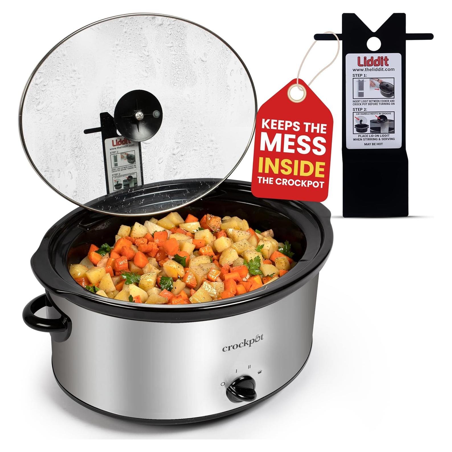 Soporte para tapa de Crockpot Liddit - Acero Inoxidable Negro