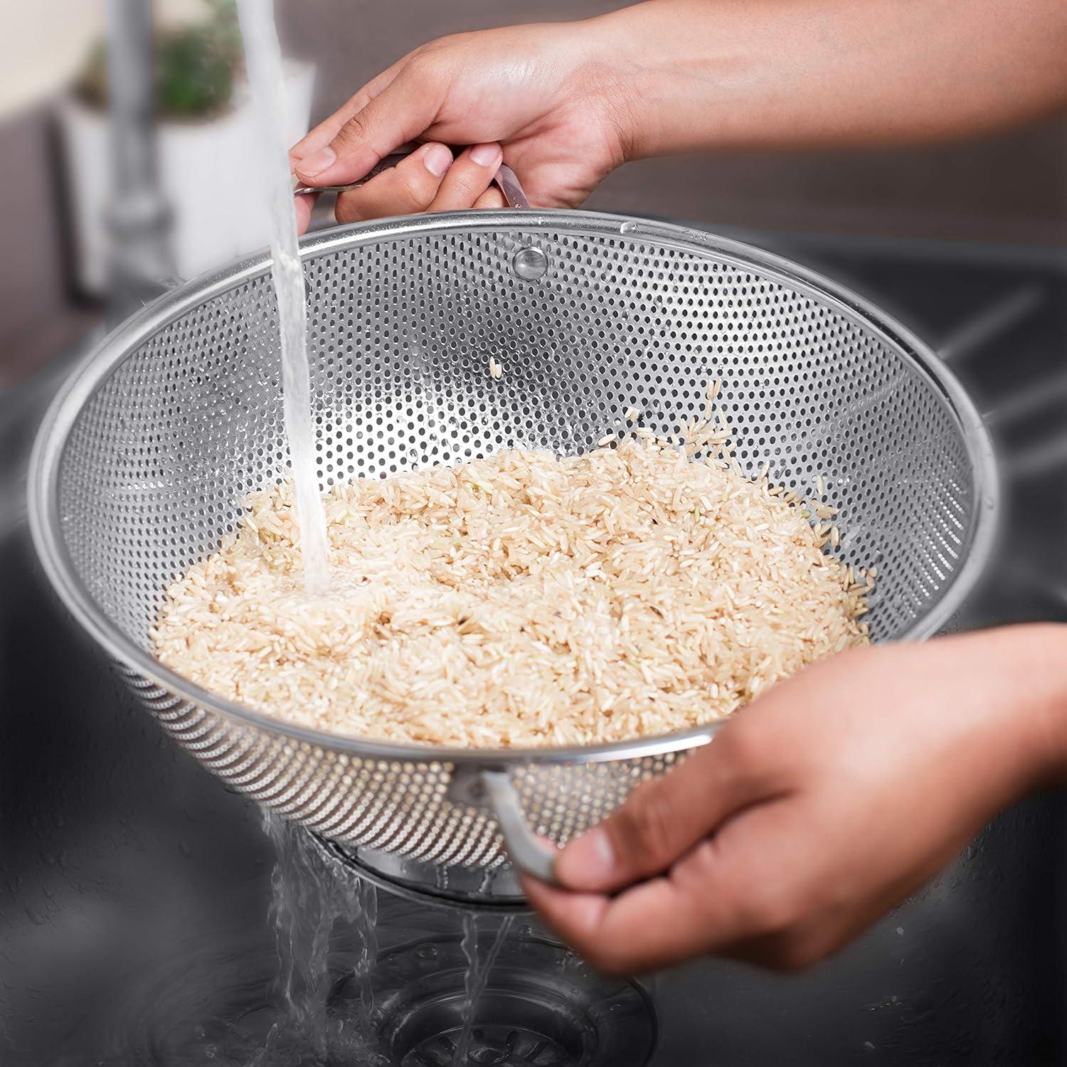 Colador Microperforado LiveFresh de Acero Inoxidable 5L