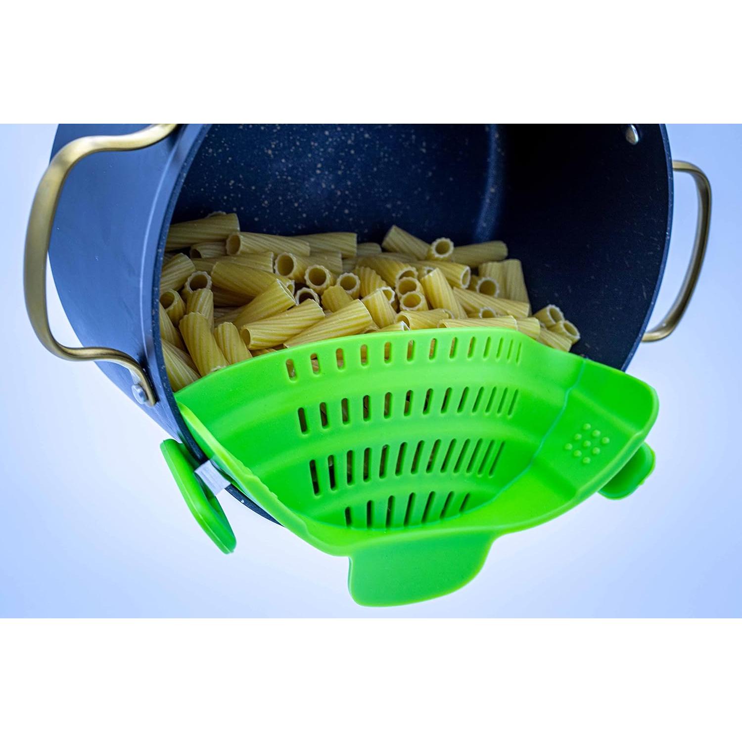 Colador Ajustable de Silicona Genérico Verde Lima 23 cm