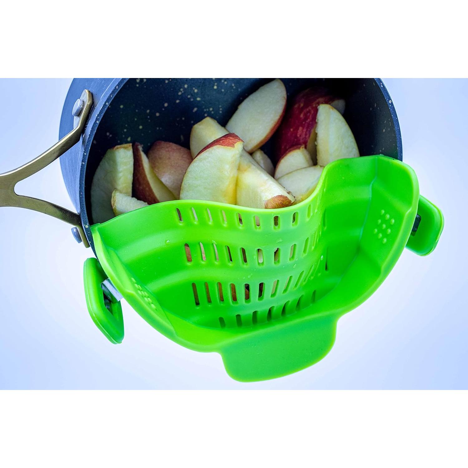 Colador Ajustable de Silicona Genérico Verde Lima 23 cm