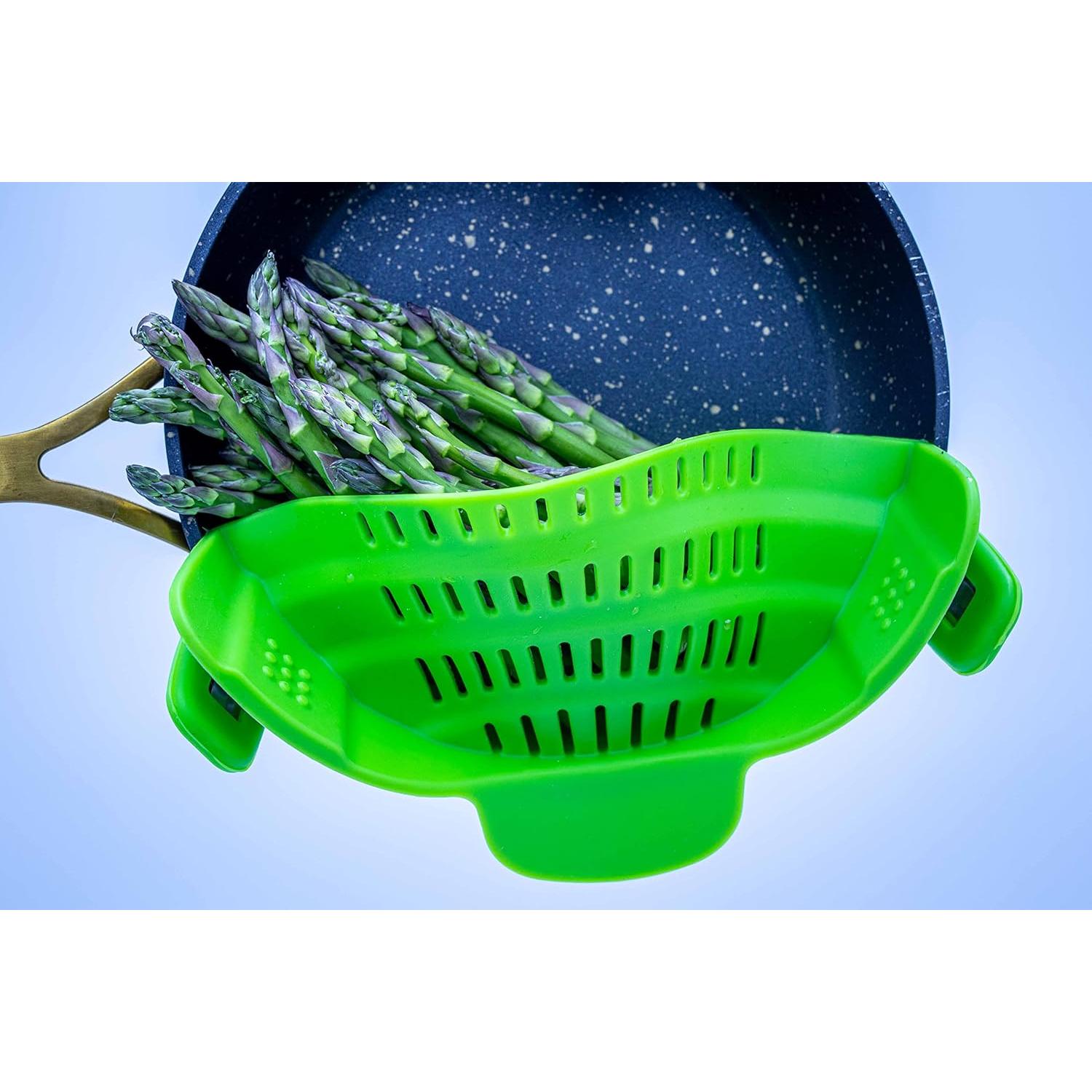 Colador Ajustable de Silicona Genérico Verde Lima 23 cm