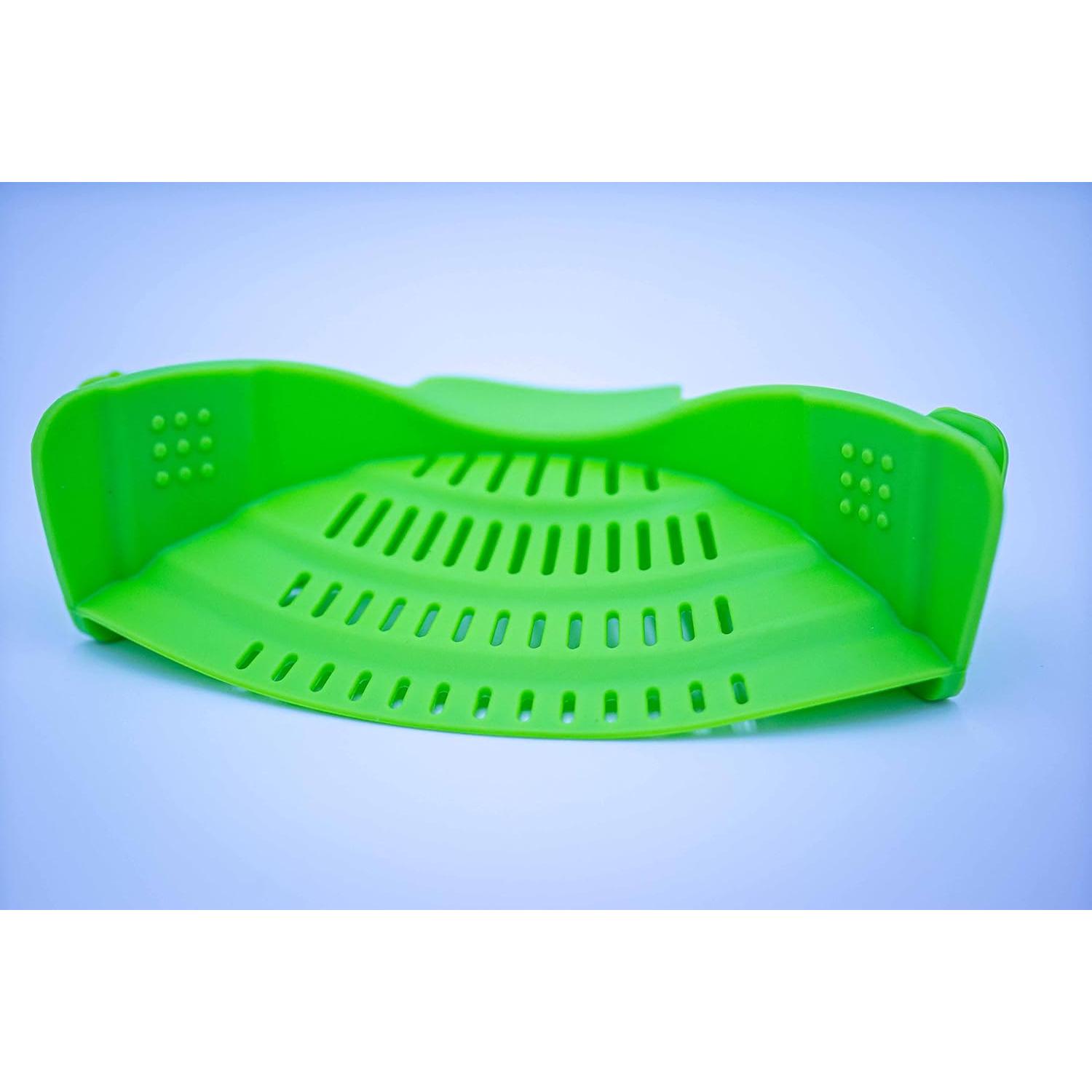 Colador Ajustable de Silicona Genérico Verde Lima 23 cm