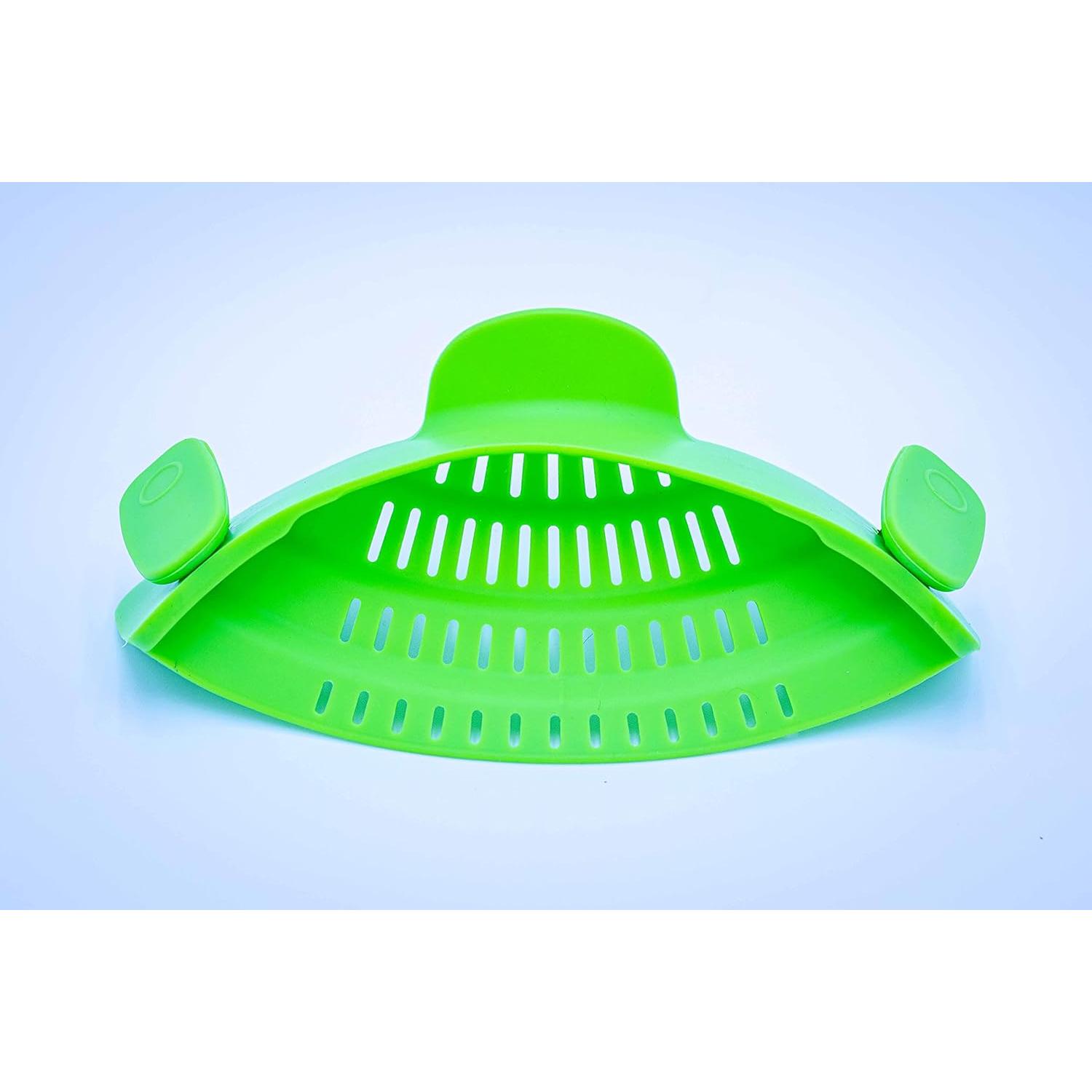 Colador Ajustable de Silicona Genérico Verde Lima 23 cm