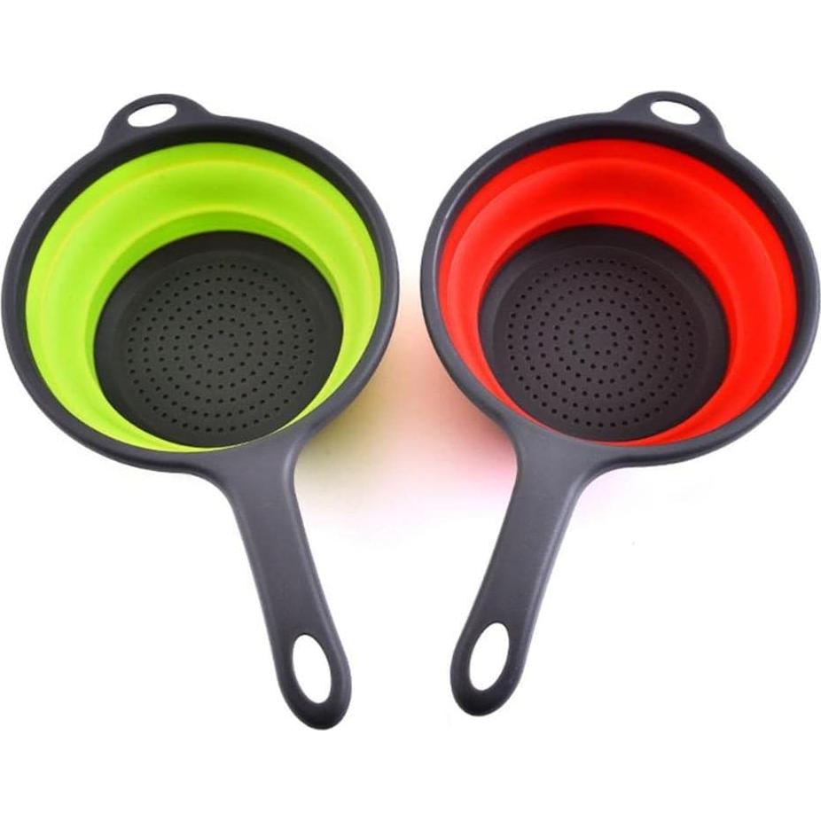 Colador Plegable de Silicona Vctitil 30x20cm Rojo