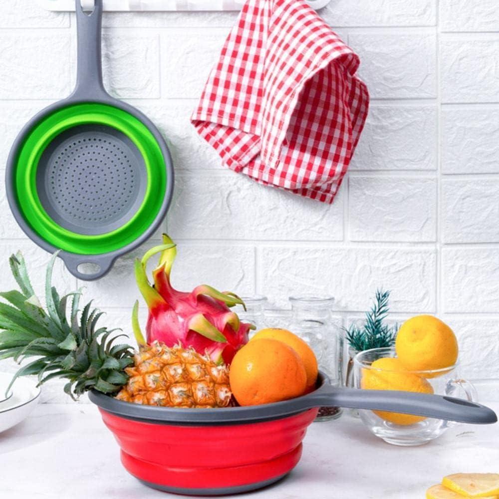 Colador Plegable de Silicona Vctitil 30x20cm Rojo