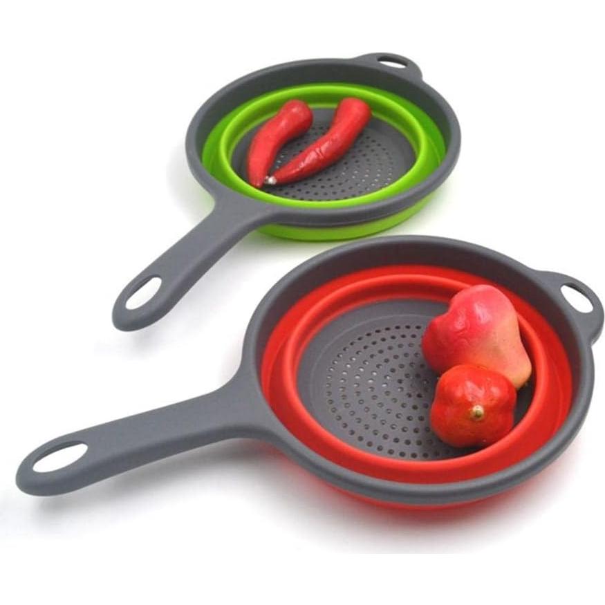 Colador Plegable de Silicona Vctitil 30x20cm Rojo