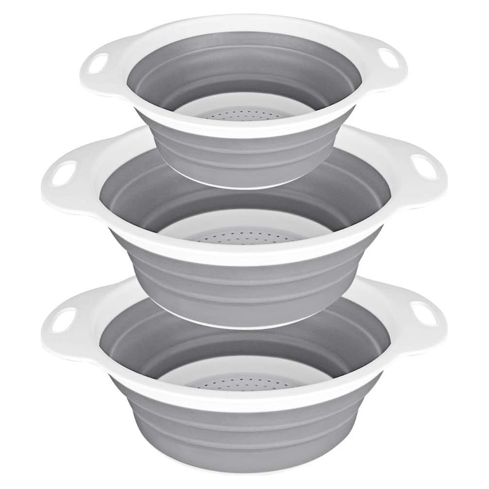 Conjunto de coladores colapsables QiMH 2 pcs 4L y 2L - Silicona BPA