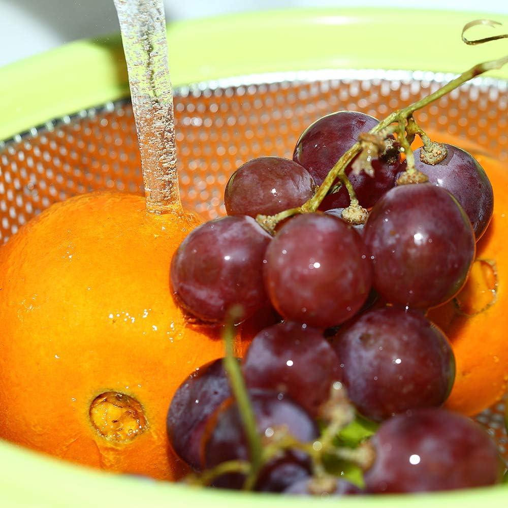 Colador de Acero Inoxidable HiramWare 5 cuartos Verde 26.67 cm