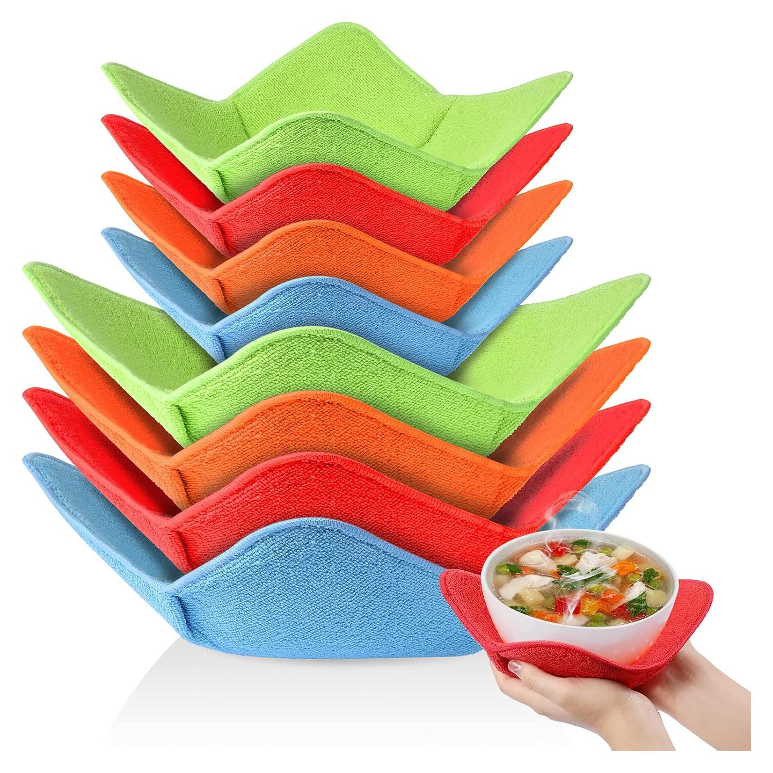 8 Sujetadores de Tazones Patelai - Microfibra, A prueba de Calor