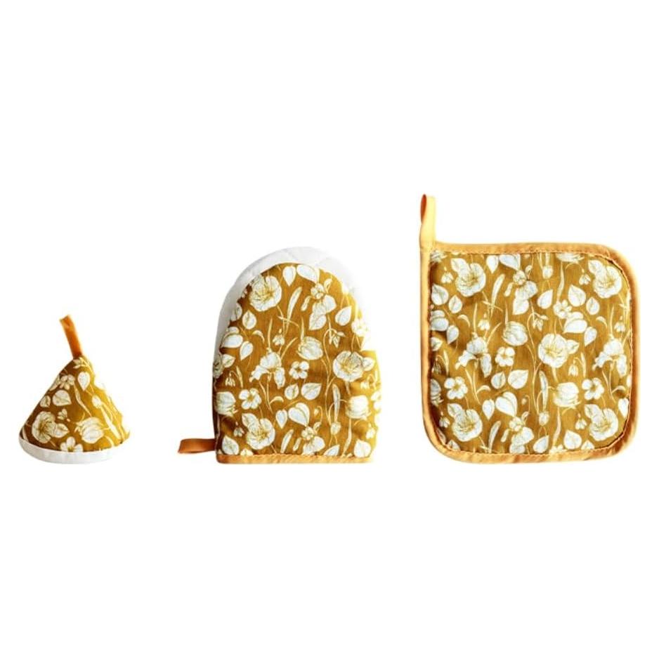 Juego de Manoplas de Horno y Soporte para Olla Genérico - 3 Piezas