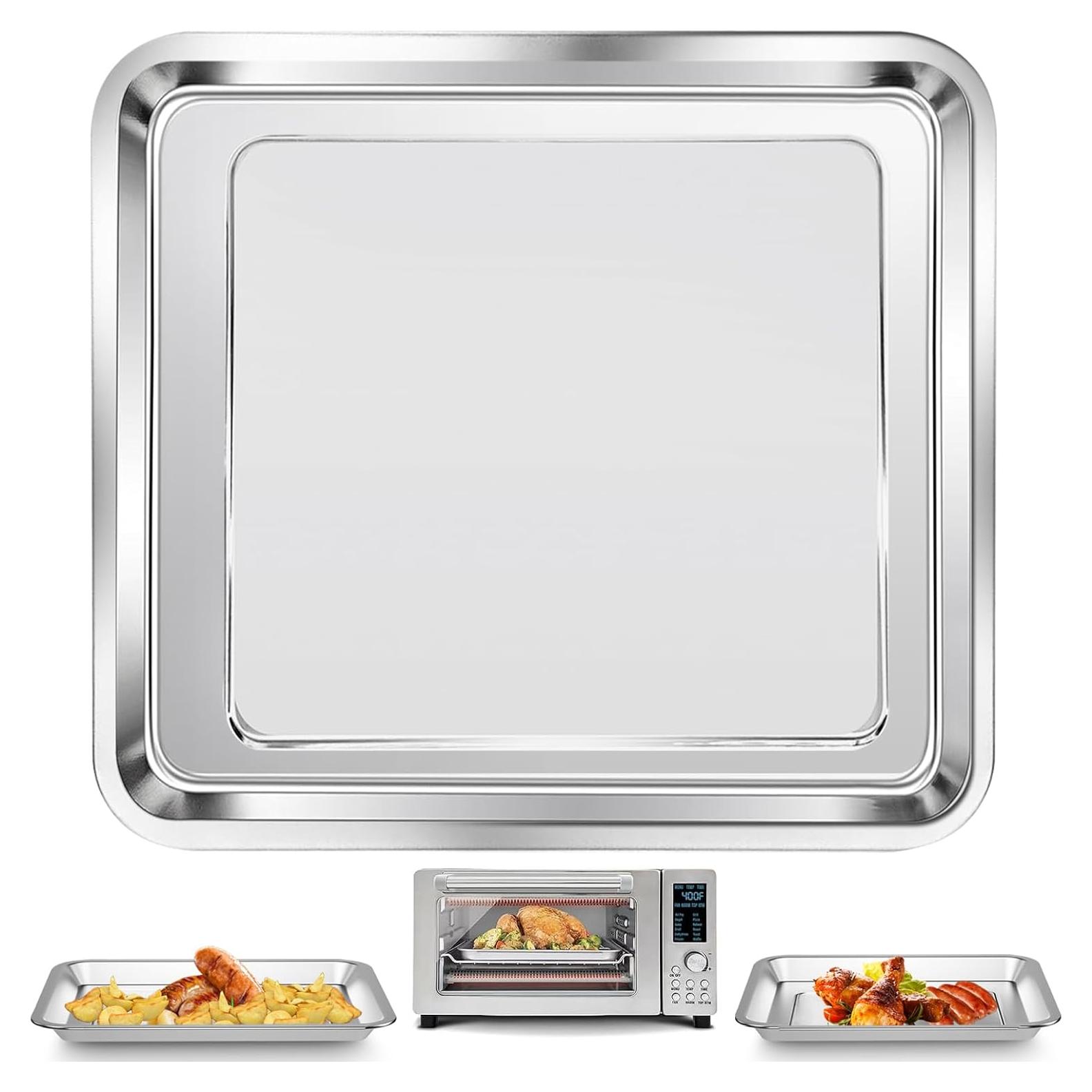 Sartén de Acero Inoxidable para Freidora de Aire Nuwave Bravo 12 en 1