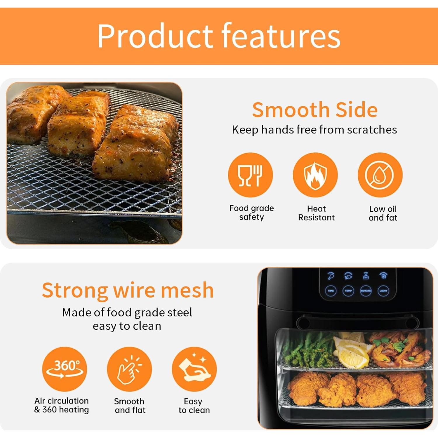 Bandeja de Goteo Chefman 6.3QT 3 Piezas Acero 24.2cm