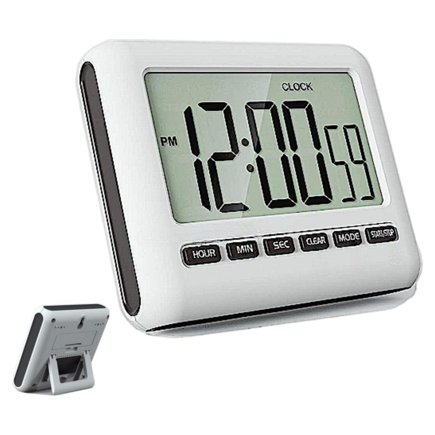 Temporizador Digital Magnético Genérico - Alarma Fuerte, Pantalla Grande, 12/24 Horas, 8.49x7.19 cm