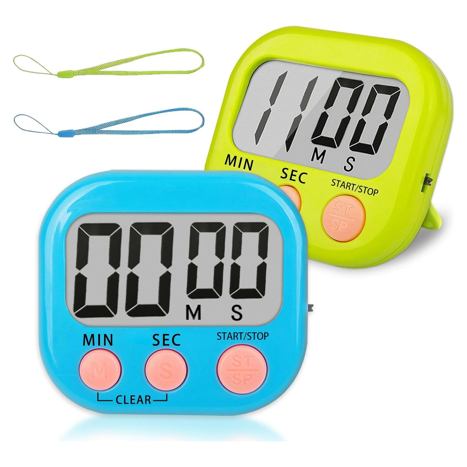 Temporizador Digital ZILLEEN Paquete de 2 Azul y Verde