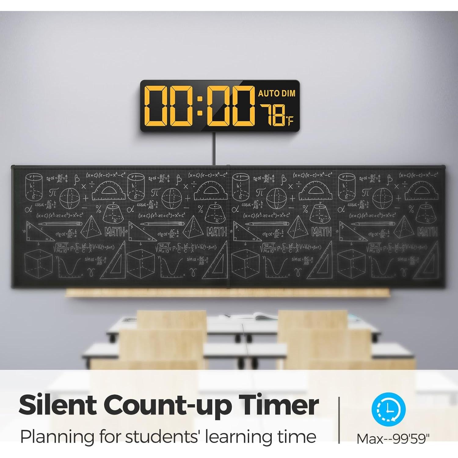 Reloj Digital de Pared REACHER 43.9x16.2 cm con Temporizador