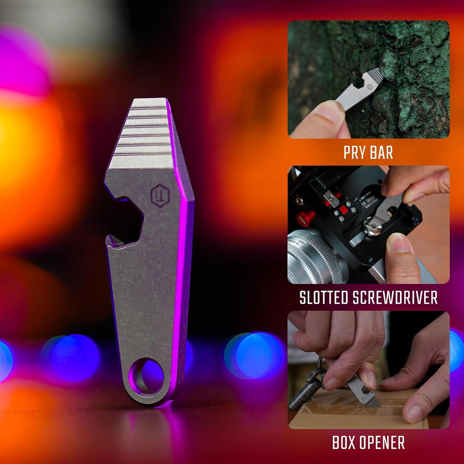 Barra de Palanca de Titanio KeyUnity KR01 EDC 6 en 1