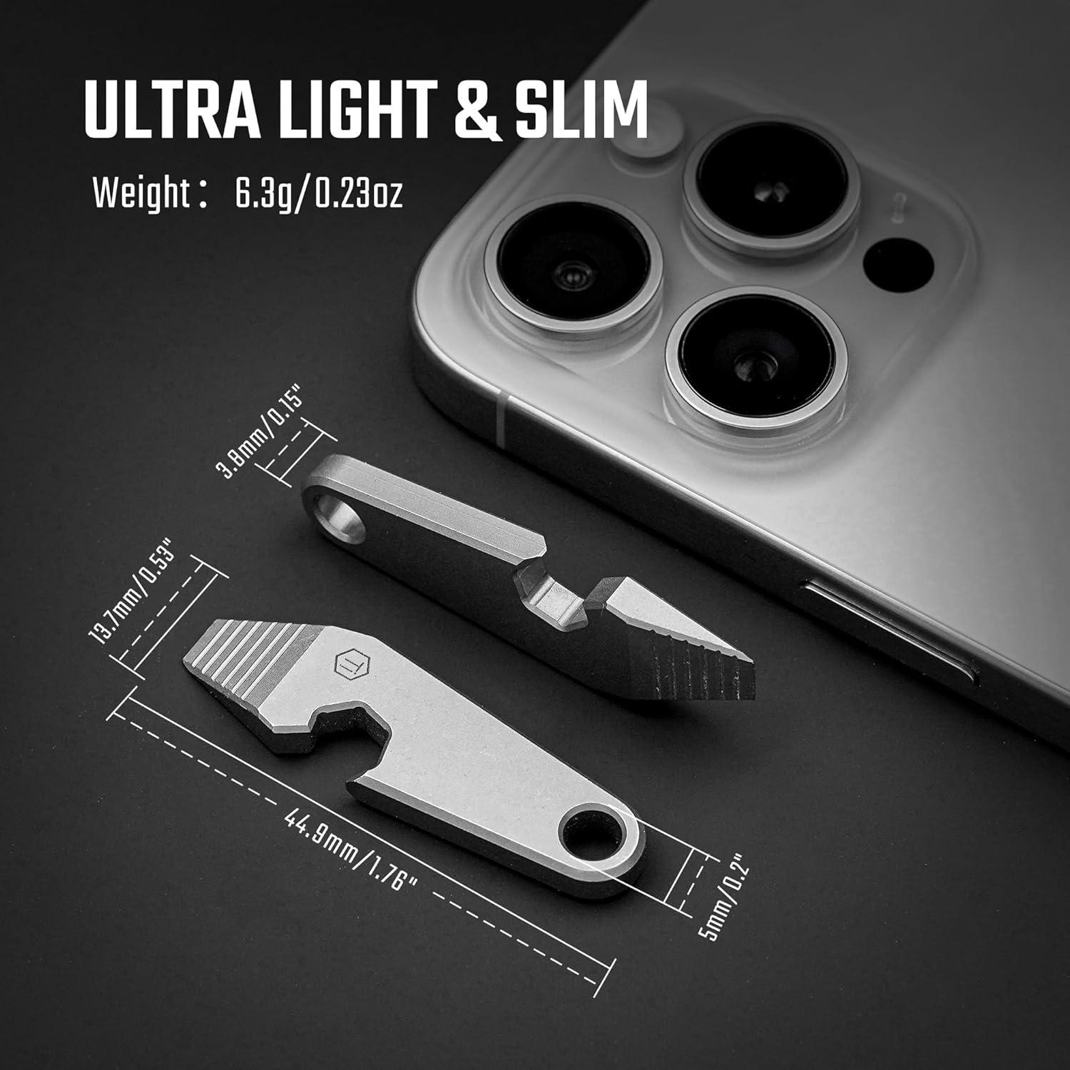 Barra de Palanca de Titanio KeyUnity KR01 EDC 6 en 1