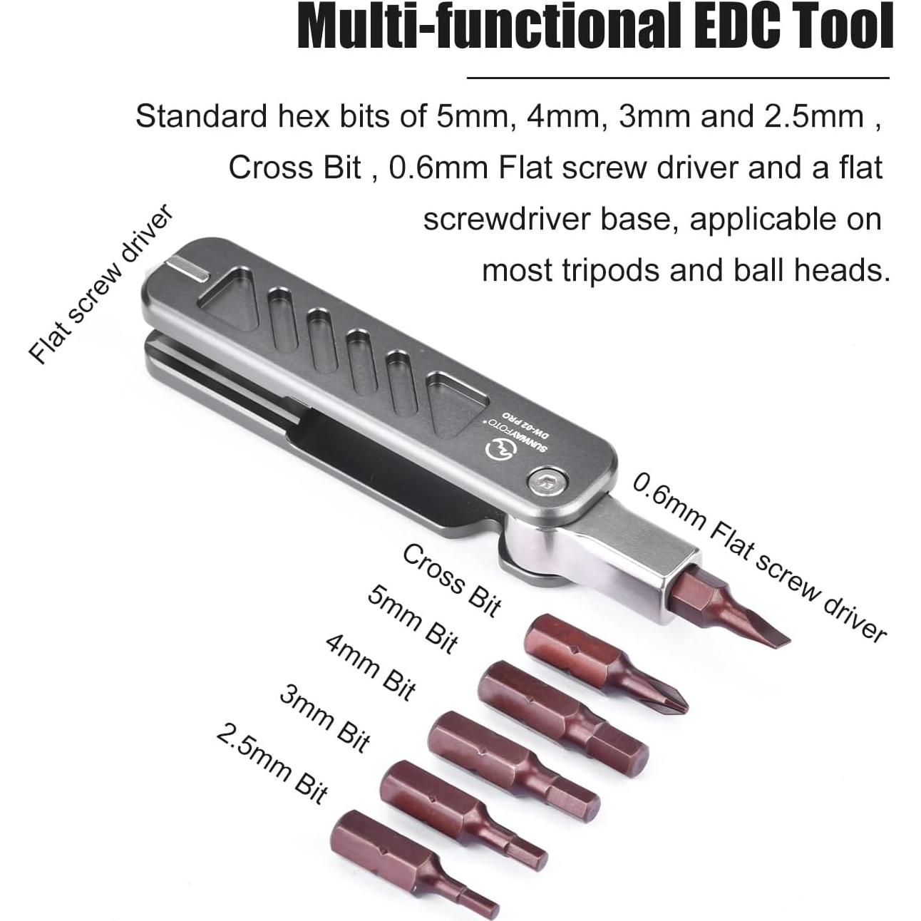 Juego de Herramientas Plegables DW-02 PRO 6 en 1 Allen y Destornillador