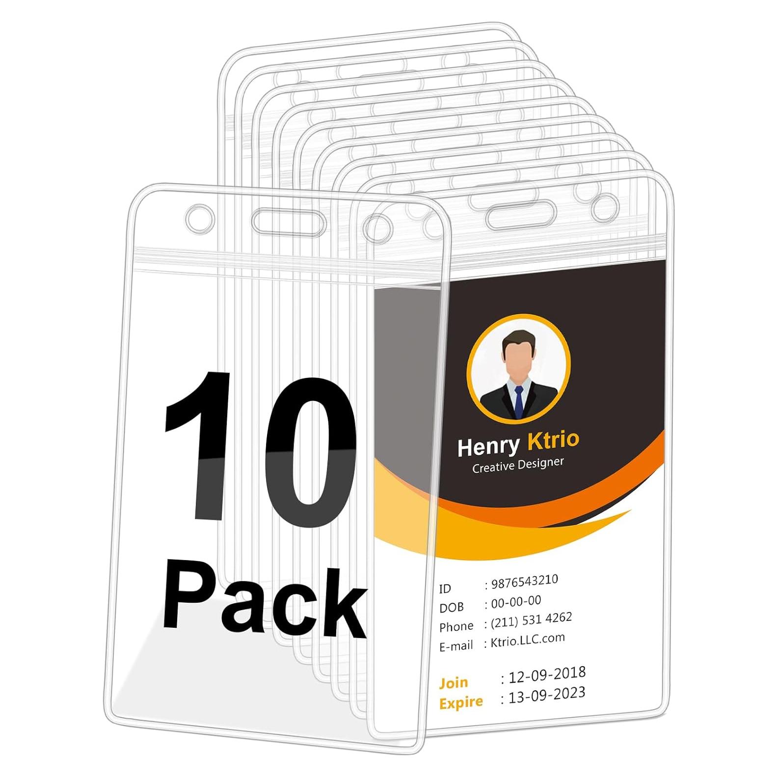 Soporte de Identificación KTRIO Vertical 10 Piezas PVC Impermeable