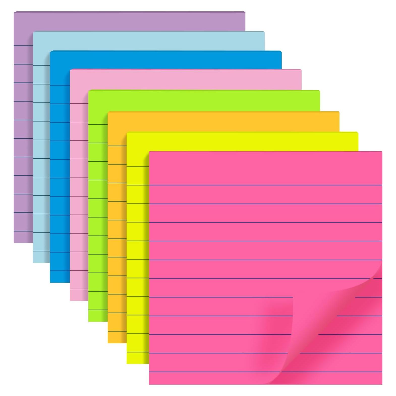 Notas Adhesivas YEECOK 10x10 cm 8 Colores 50 Hojas