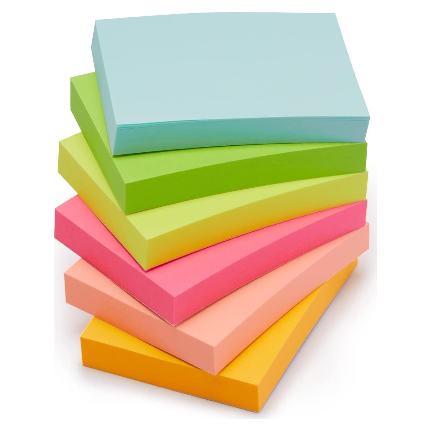 Notas Adhesivas Rectangulares Mini Amazon Basics 3.81x5.08cm 24 Pzs