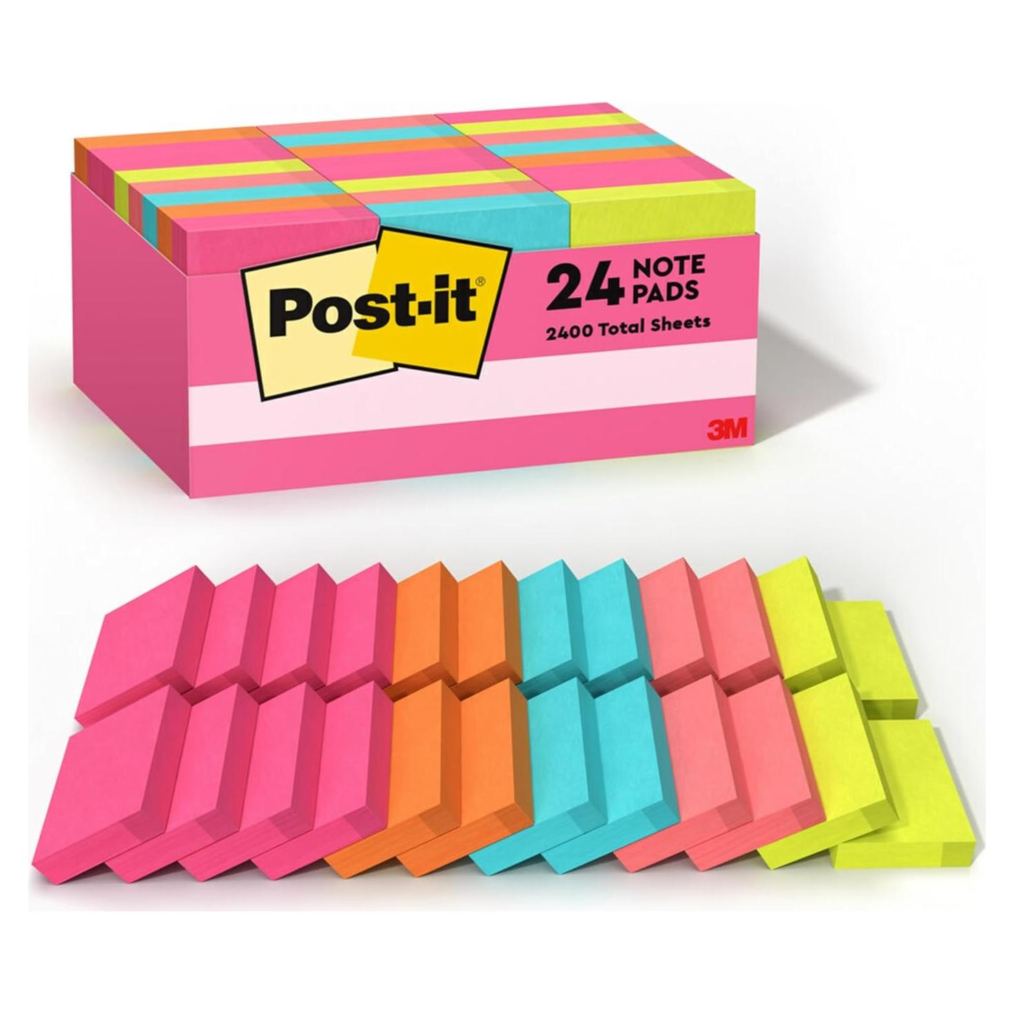 Notas Adhesivas Post-it Poptimista 24 Blocs 100 Hojas 3.5x4.8cm