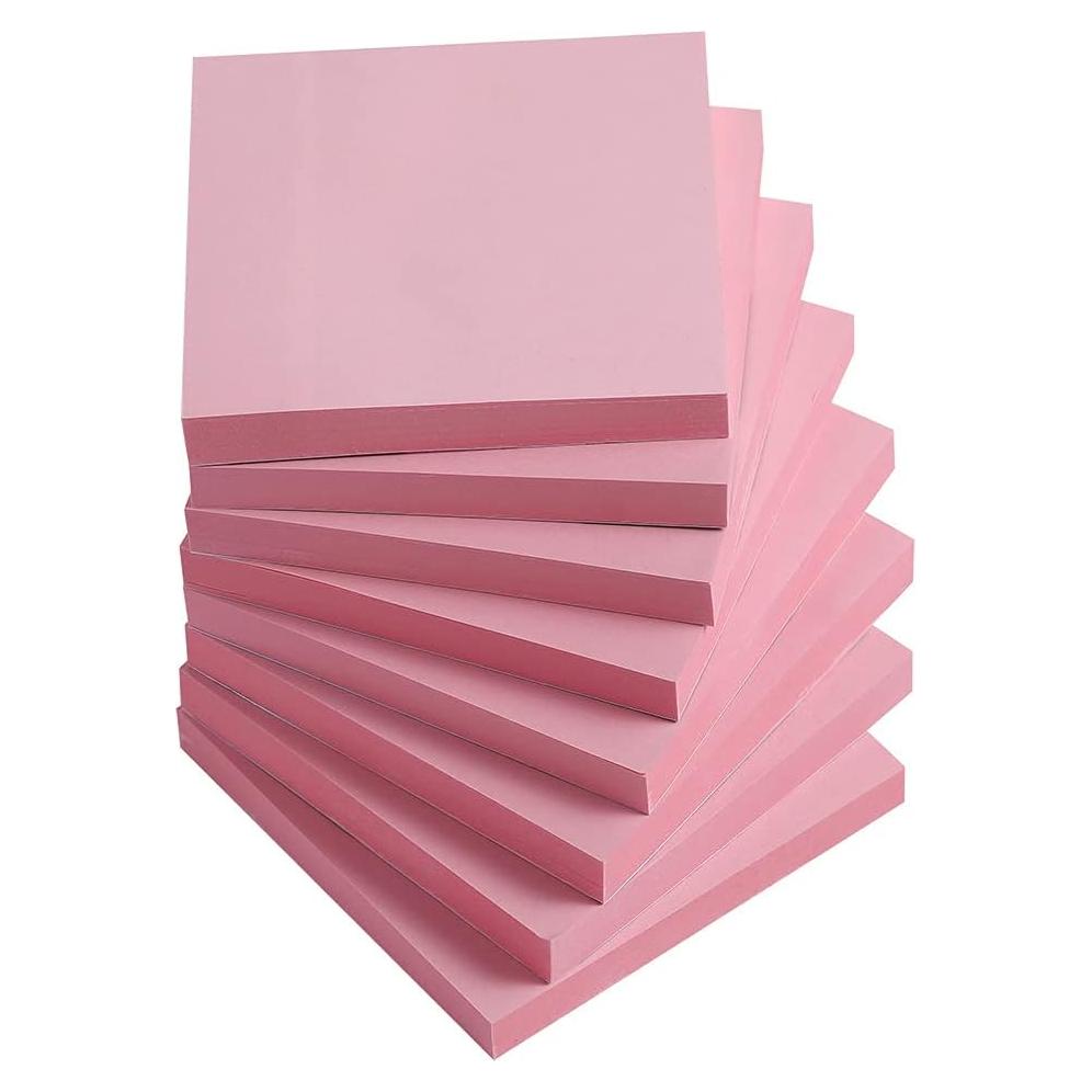 Notas Adhesivas Vanpad 7.62x7.62 cm Rosa Claro 8 Pzs