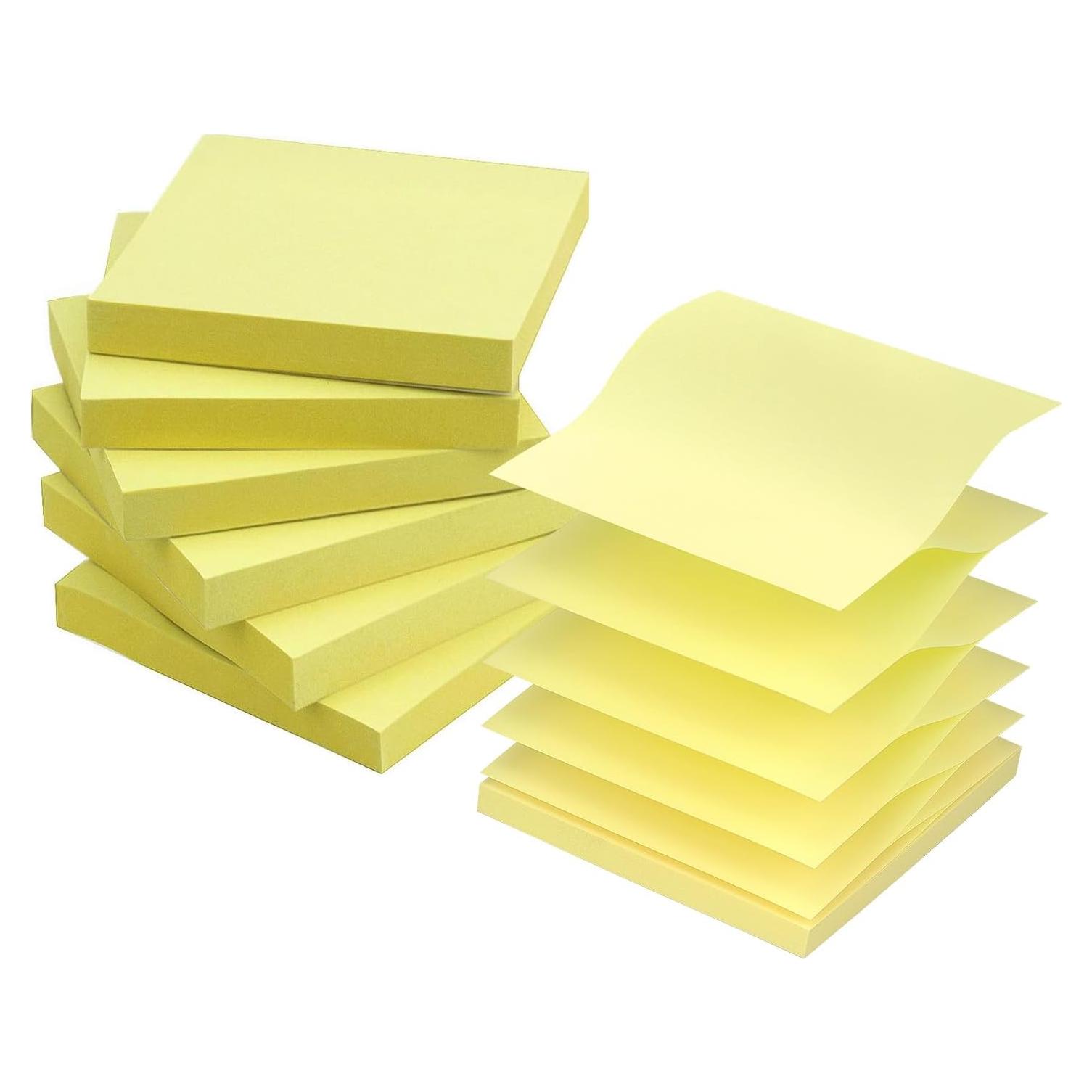 Notas Adhesivas Pop Up Early Buy 7.62x7.62 cm Amarillo 6 Paquetes