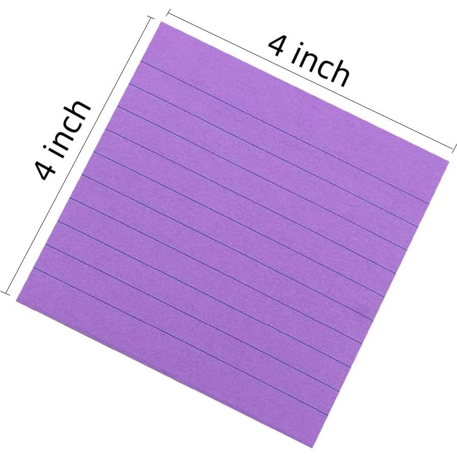 Notas Adhesivas Rayadas Early Buy 10x10 cm 6 Colores Caramelo