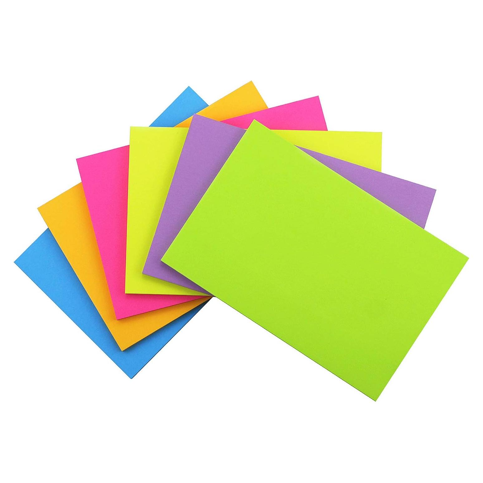 Notas Adhesivas Early Buy 6 Colores Brillantes 10.16x15.24cm