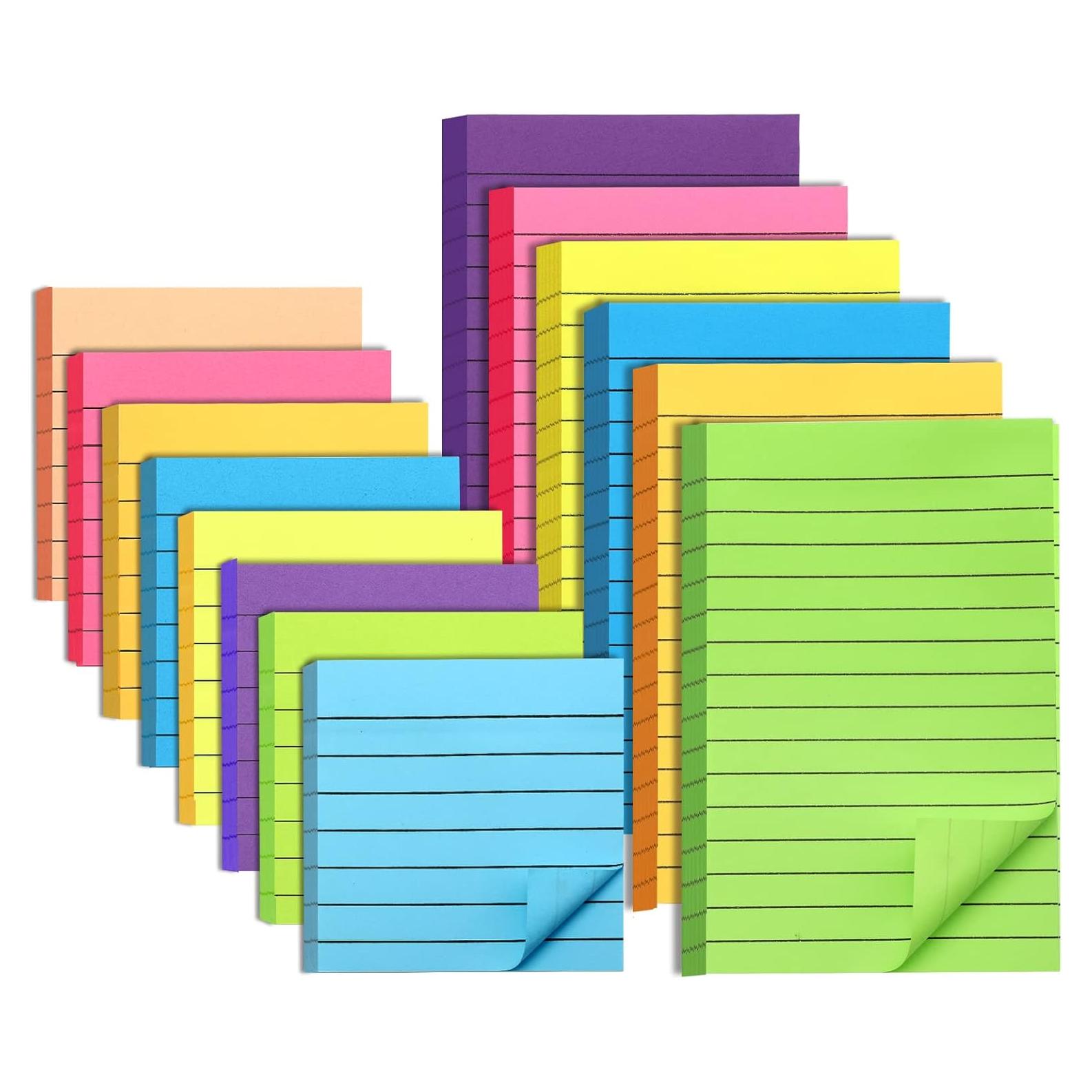 Pack 14 Notas Adhesivas Brillantes 10x15 cm y 8x8 cm