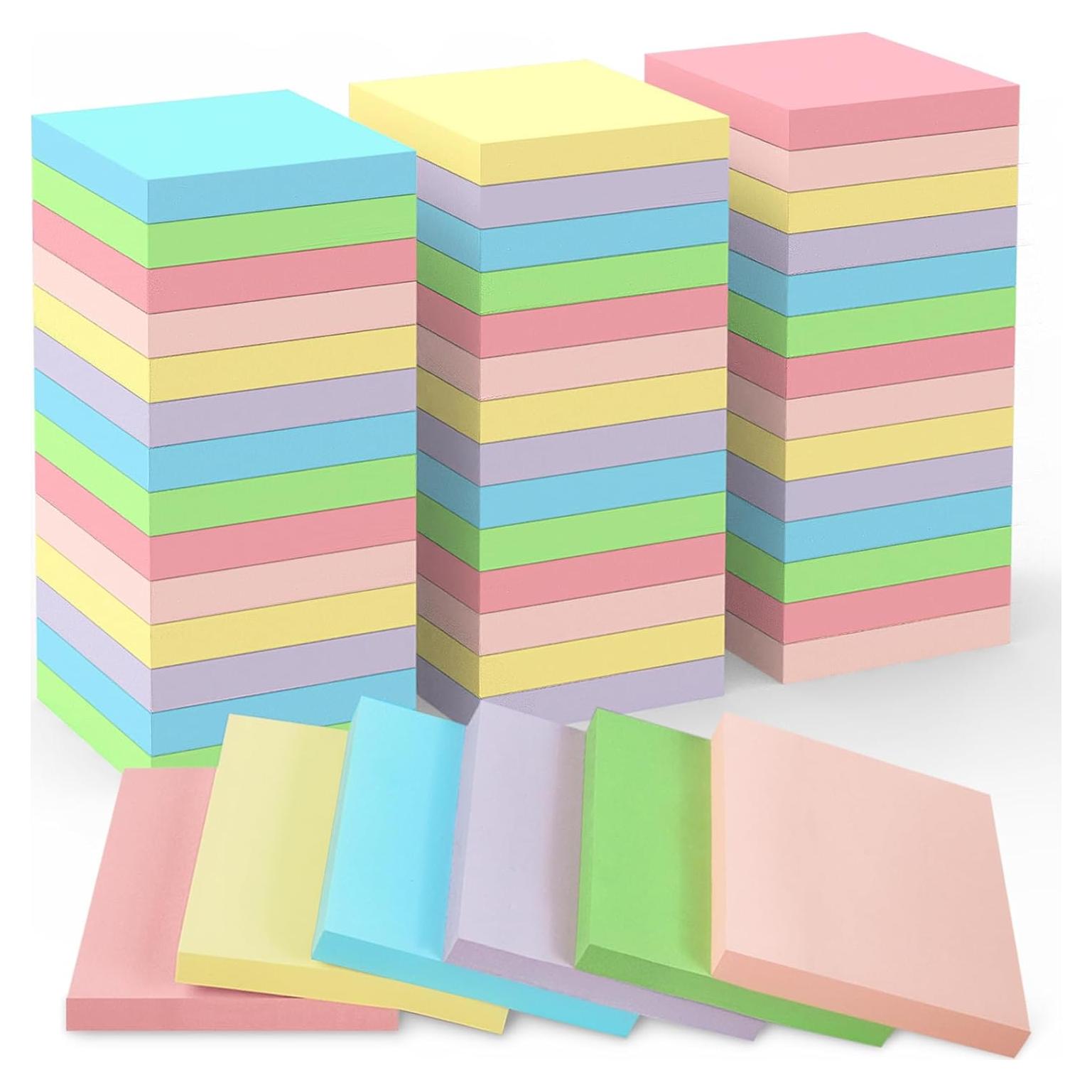Notas Adhesivas 7.62x7.62 cm WeLiu, 48 Hojas Multicolor