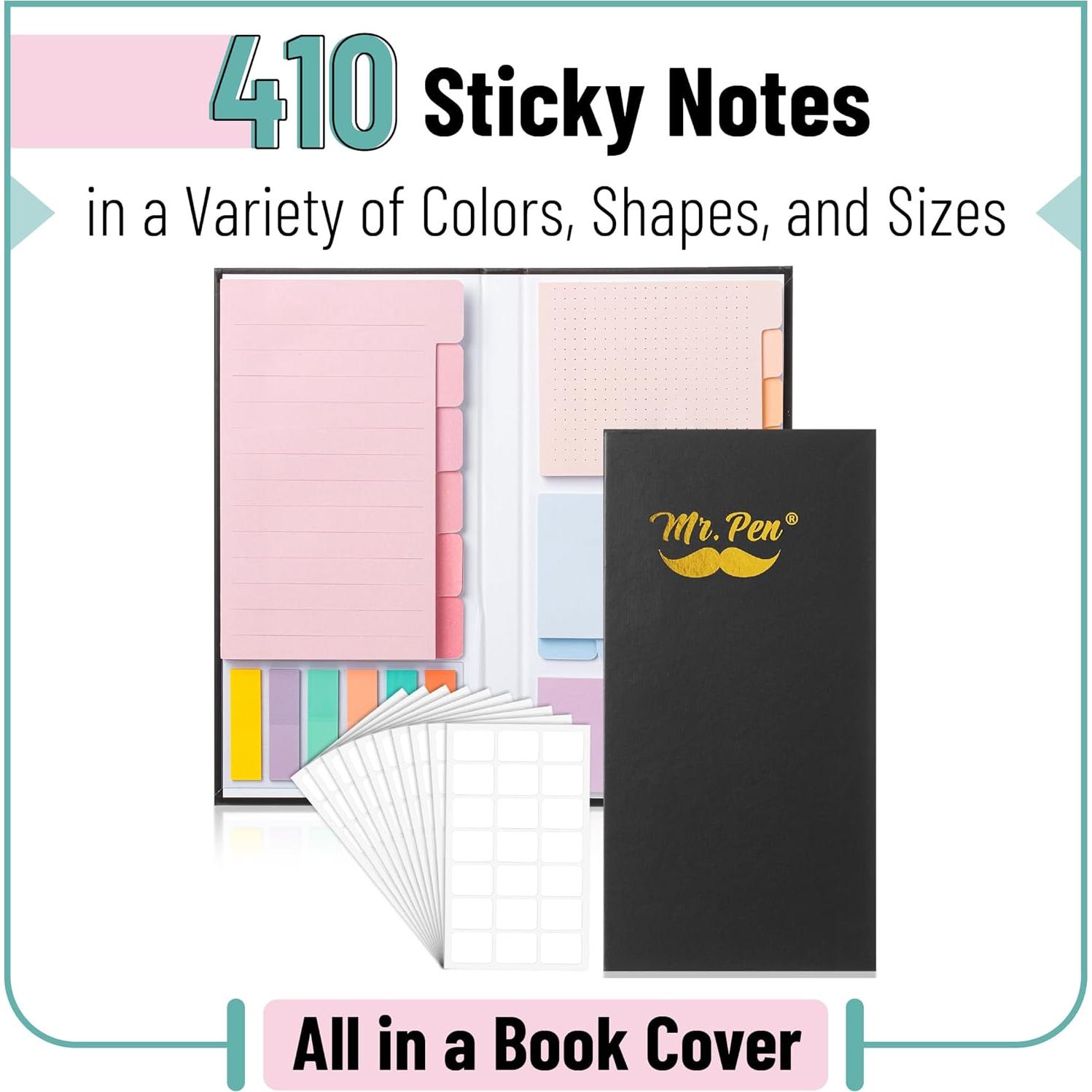 Set de Notas Adhesivas Mr. Pen 410 Piezas Pastel Macaron