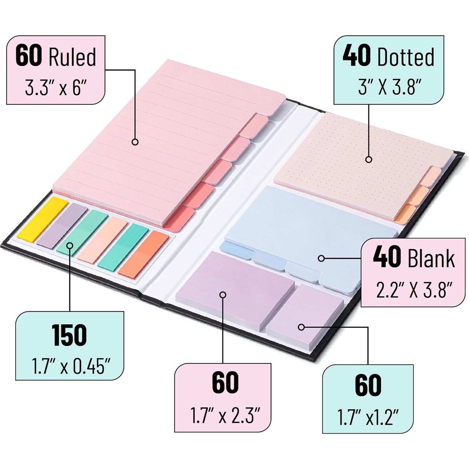 Set de Notas Adhesivas Mr. Pen 410 Piezas Pastel Macaron