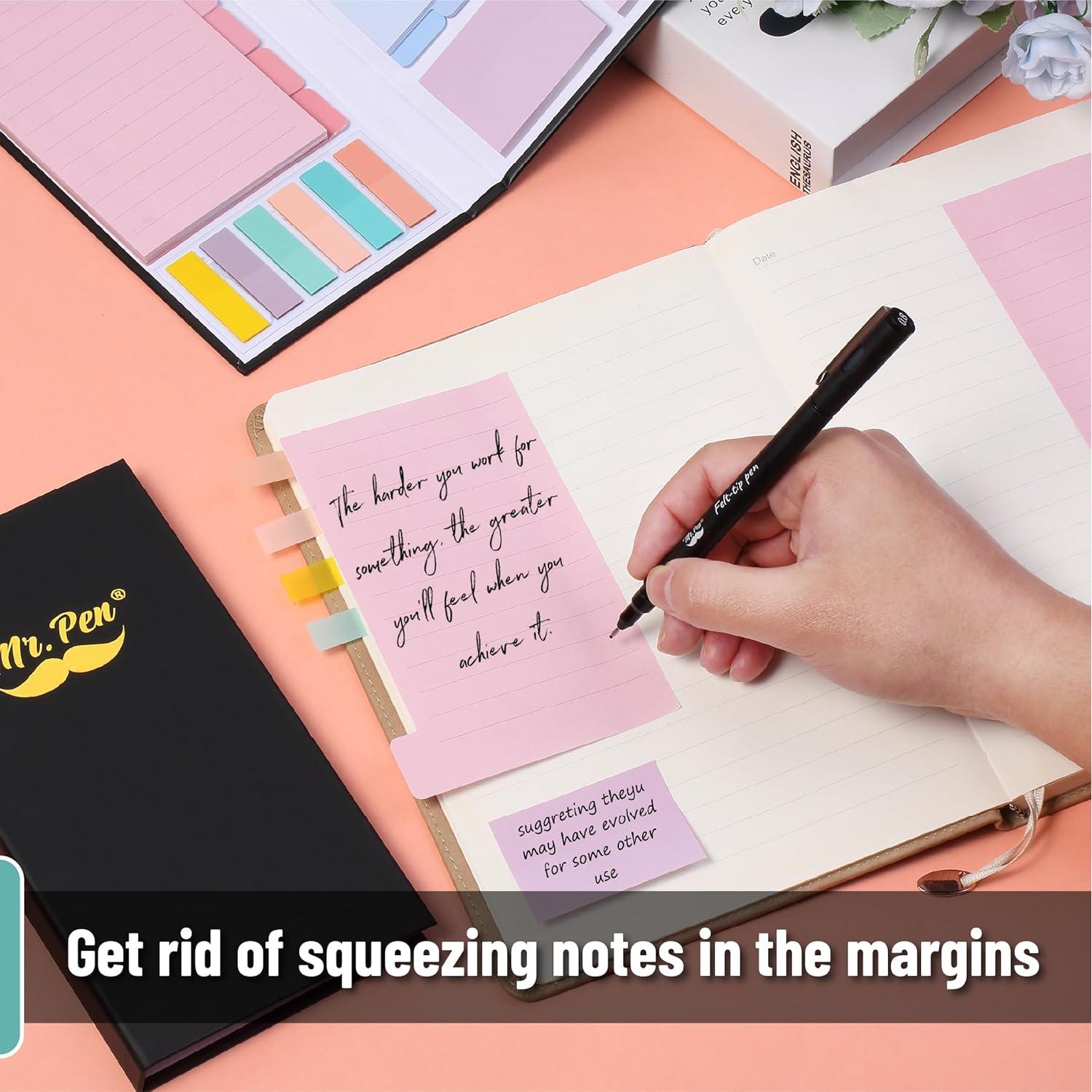 Set de Notas Adhesivas Mr. Pen 410 Piezas Pastel Macaron