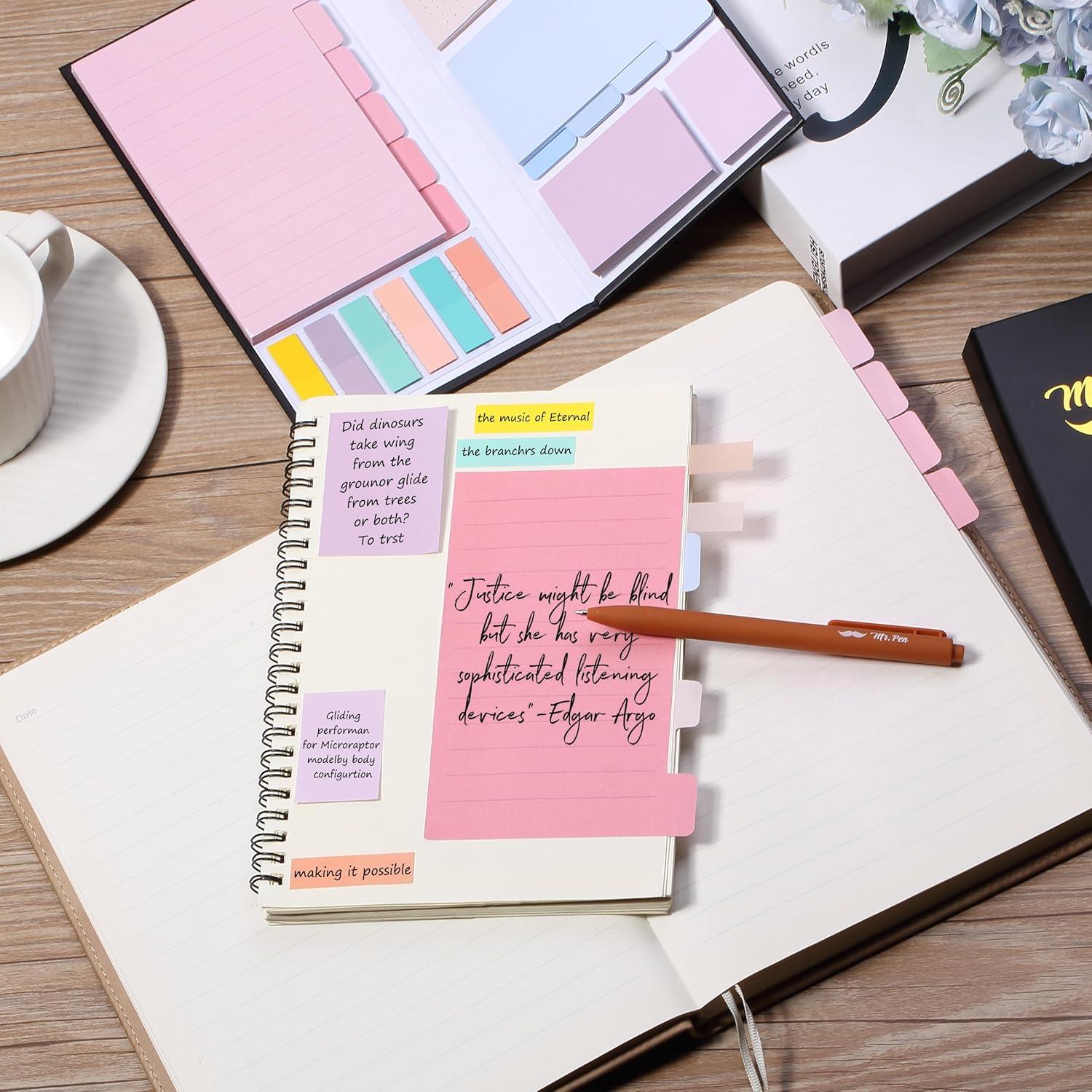 Set de Notas Adhesivas Mr. Pen 410 Piezas Pastel Macaron