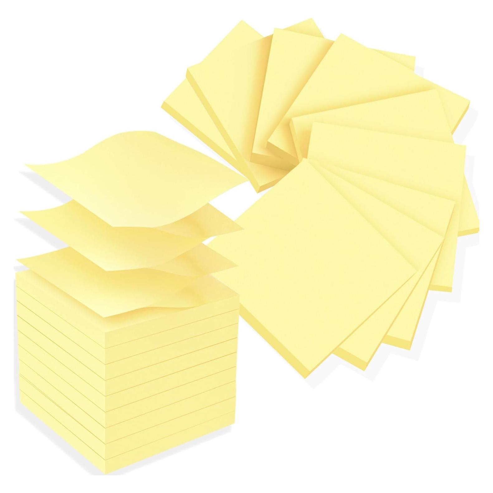 Notas Adhesivas Pop Up TKTB 3x3 Amarillo 18 Pads 56 Hojas