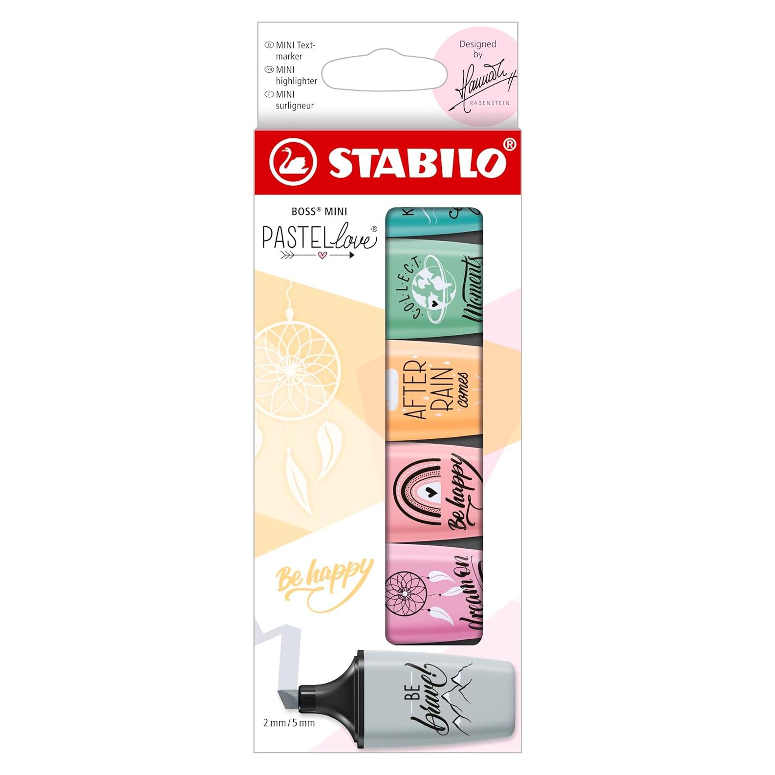 Set de 6 Marcadores Fluorescentes Stabilo BOSS Mini Pastellove