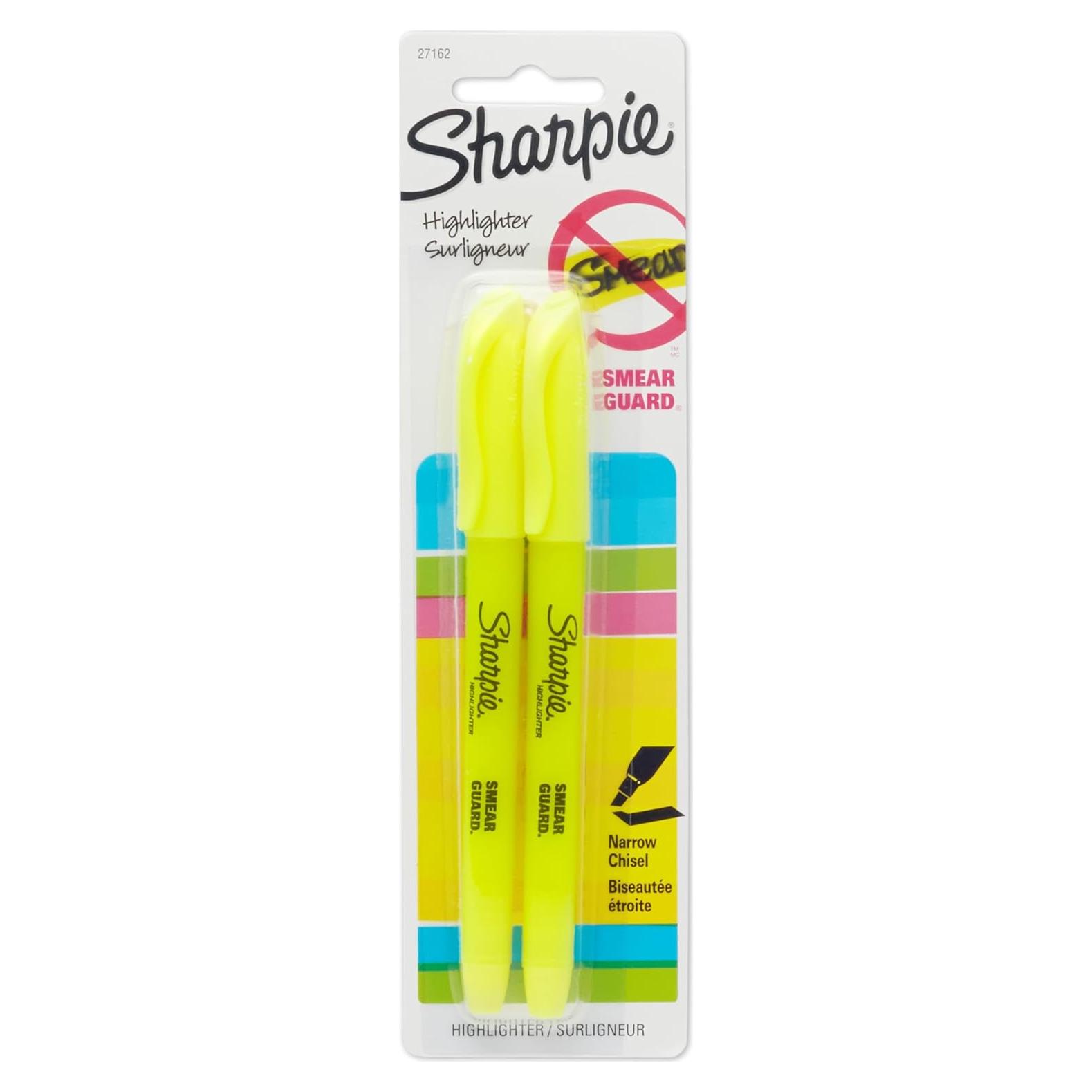 Marcadores Fluorescentes Sharpie Accent Amarillo 2 Unidades