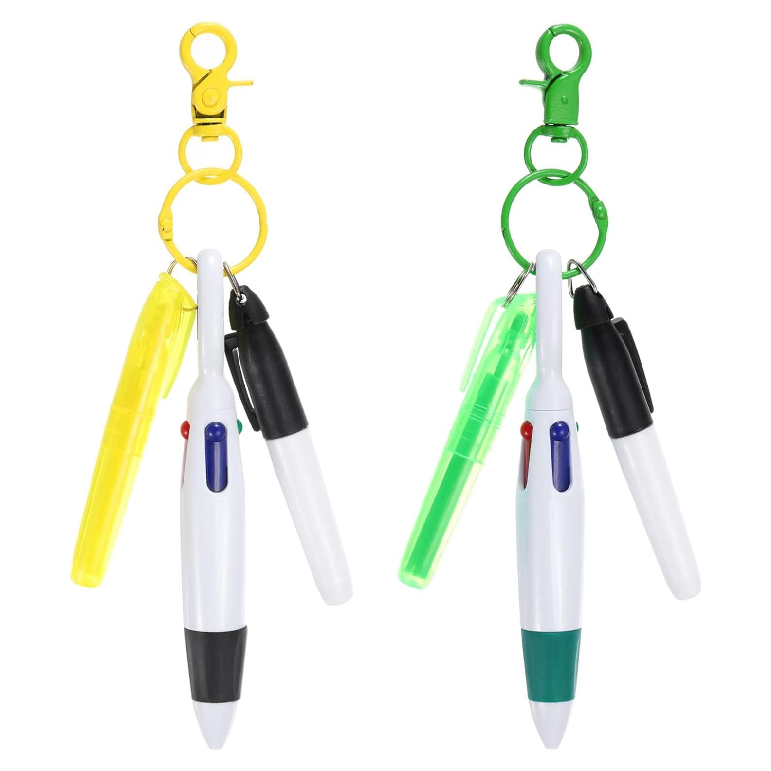 Mini Marcador Resaltador PATIKIL 2 Pcs Amarillo Verde Clip